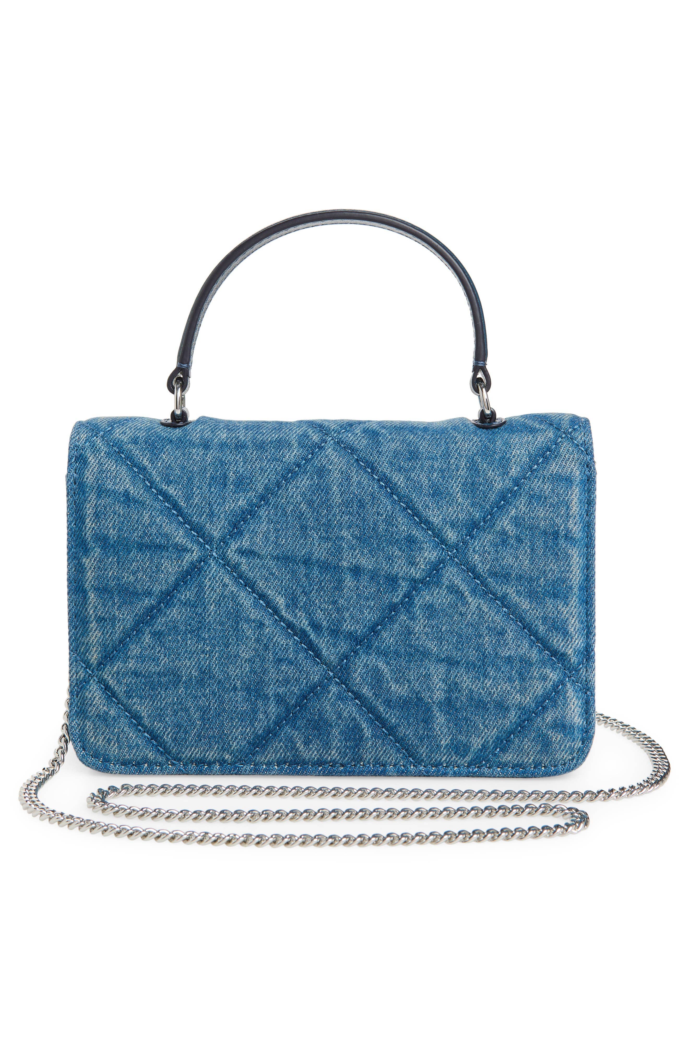 Tory Burch Kira Tote Women's bags Mini Blue Meridian Denim New