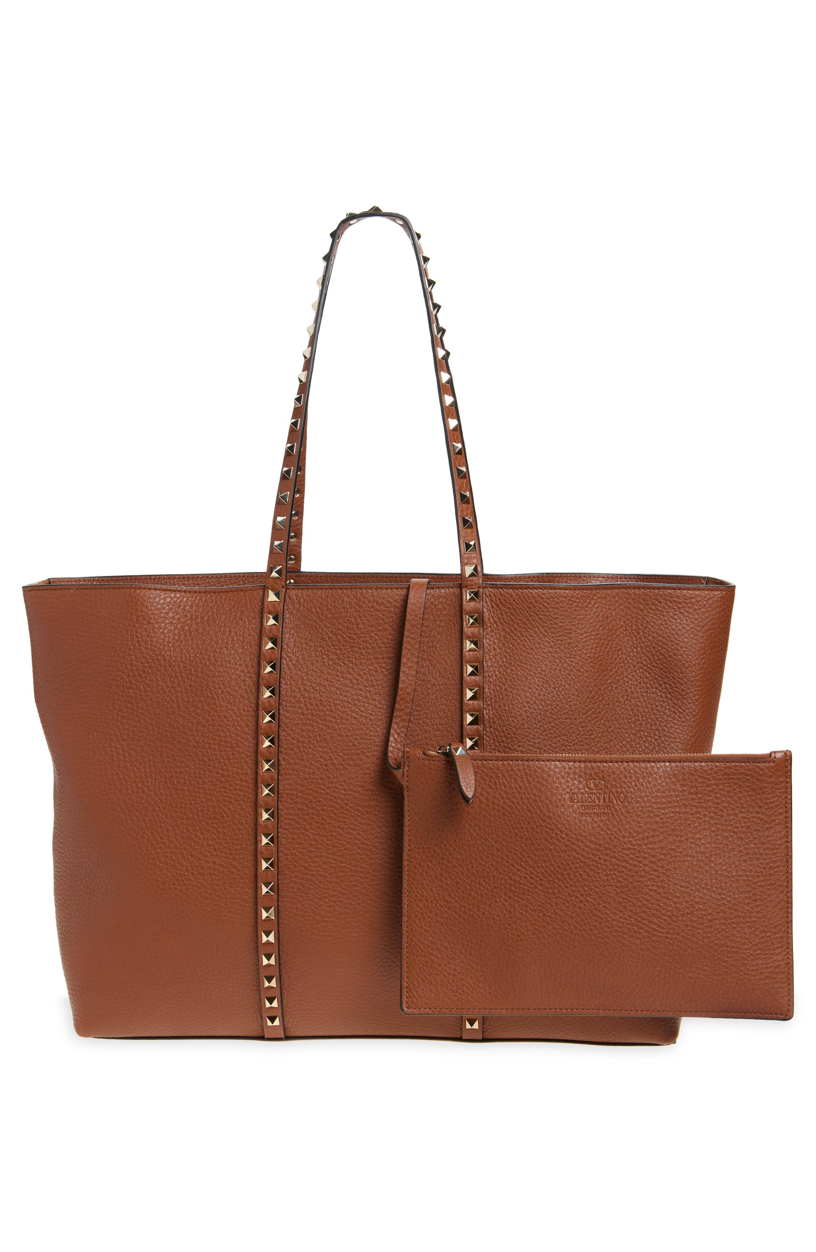 Valentino Garavani Rockstud Tote Women's bags Medium Red Patent New