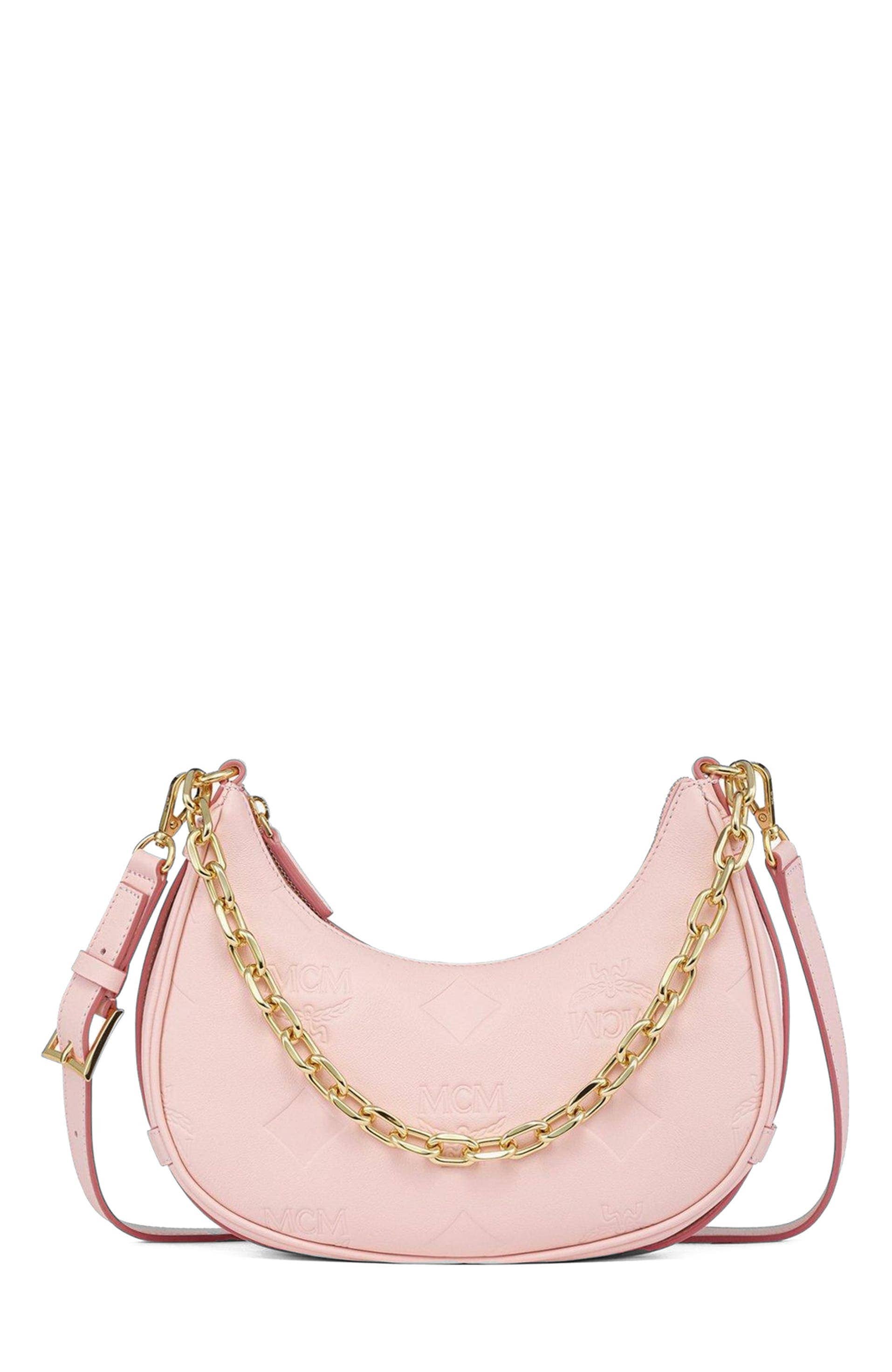 MCM Aren Women's bags Beige Visetos East West Shoulder Bag Small New