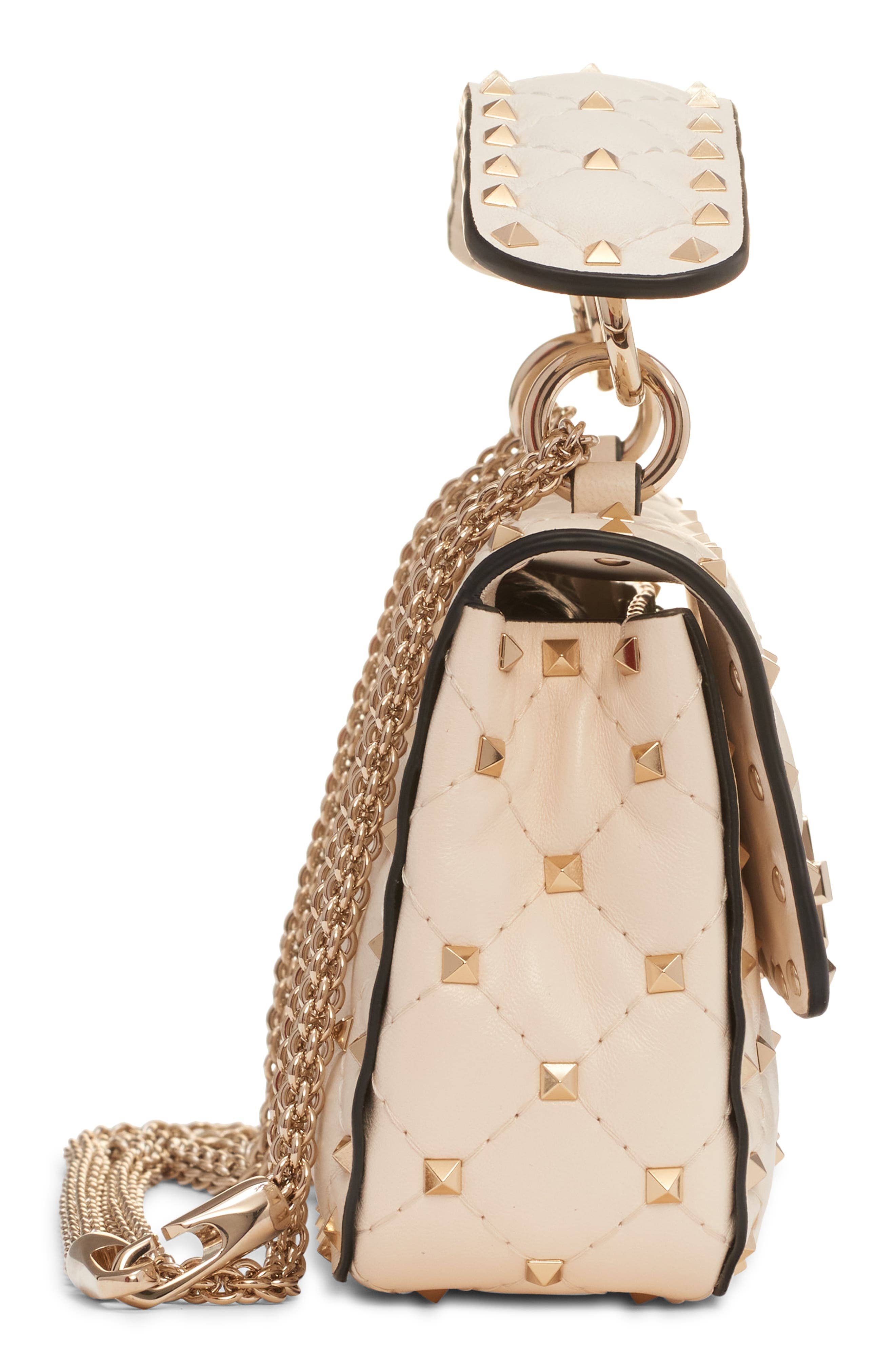 Valentino Garavani Rockstud Spike Shoulder Bag Women's bags Small Black Quilted New