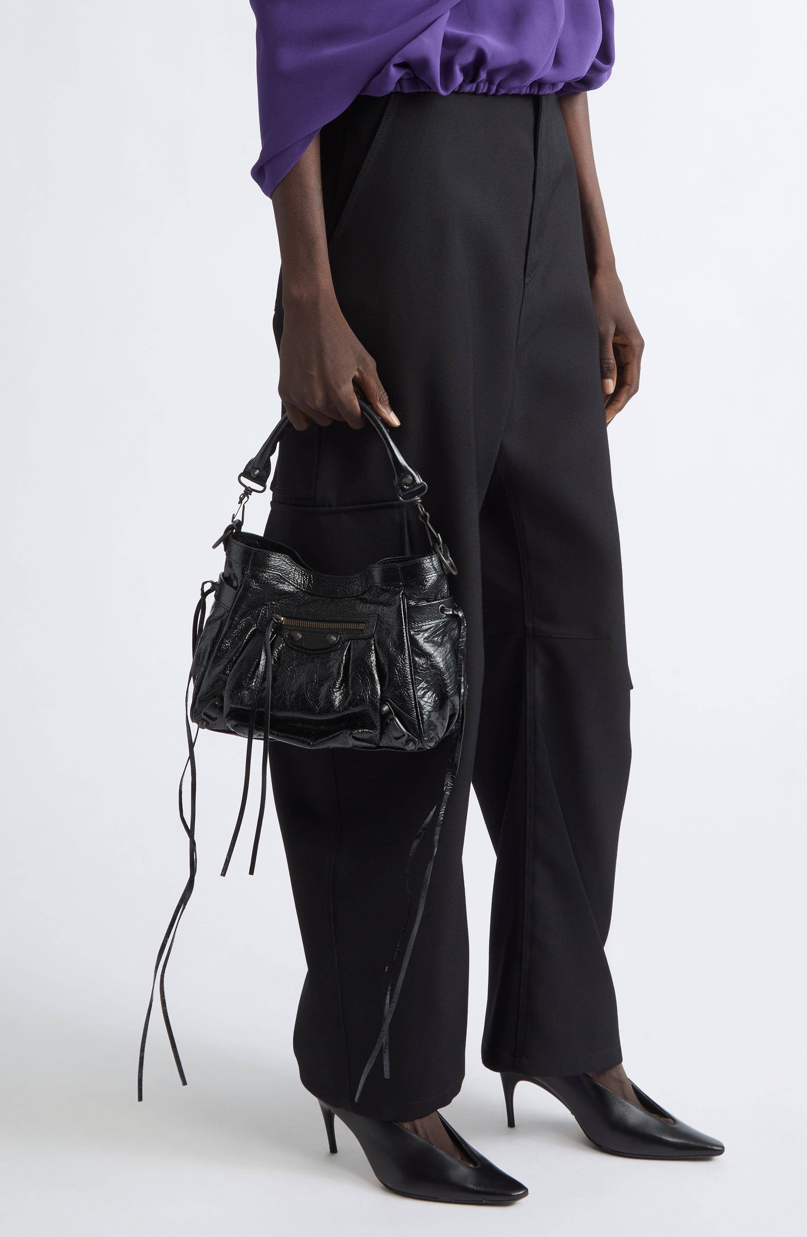 Balenciaga Le City Bucket Bag Women's bags Small Volcanic Rock Unspecified Gunmetal New