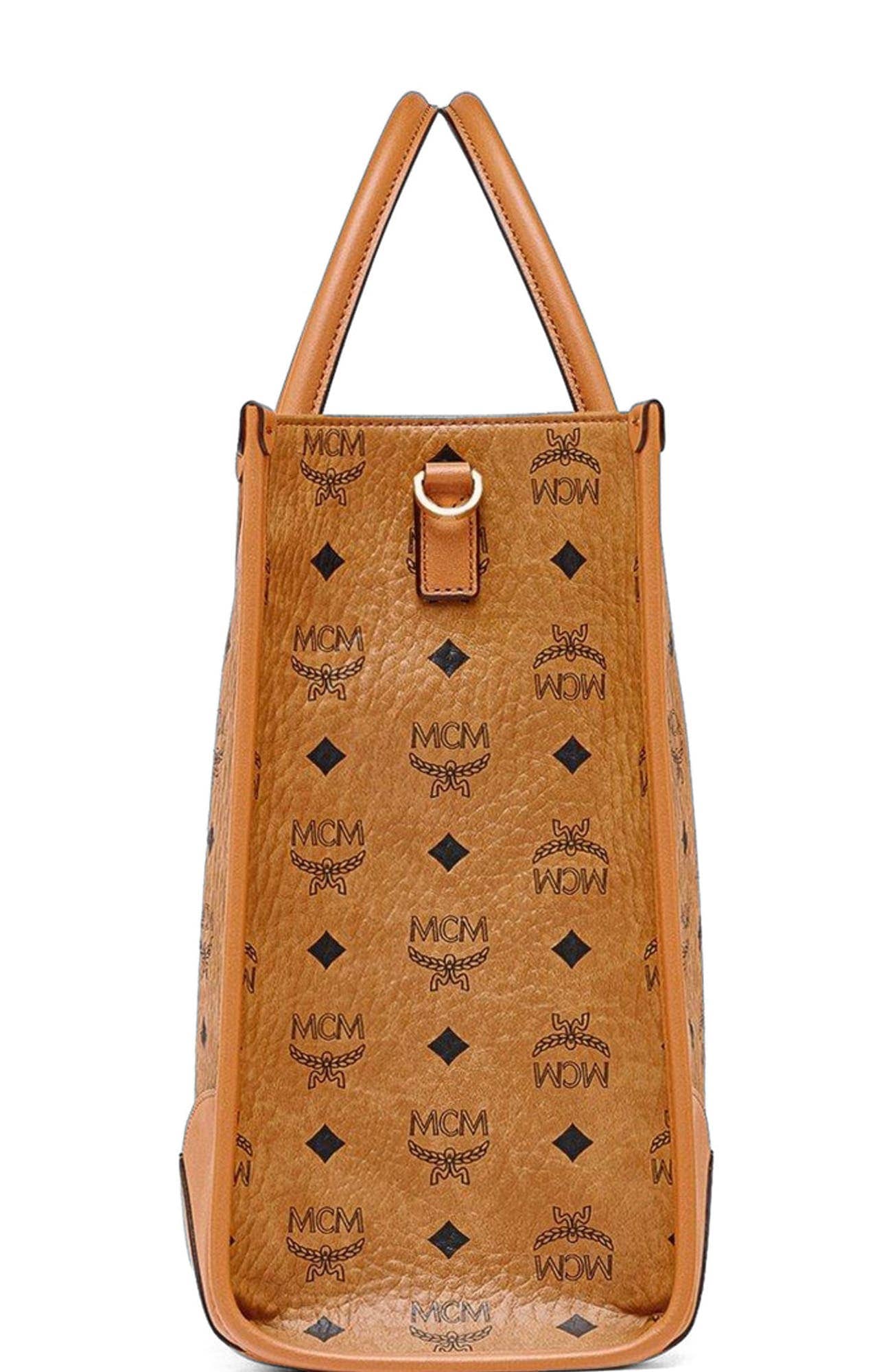 MCM München Tote Women's bags Small Cognac Visetos New