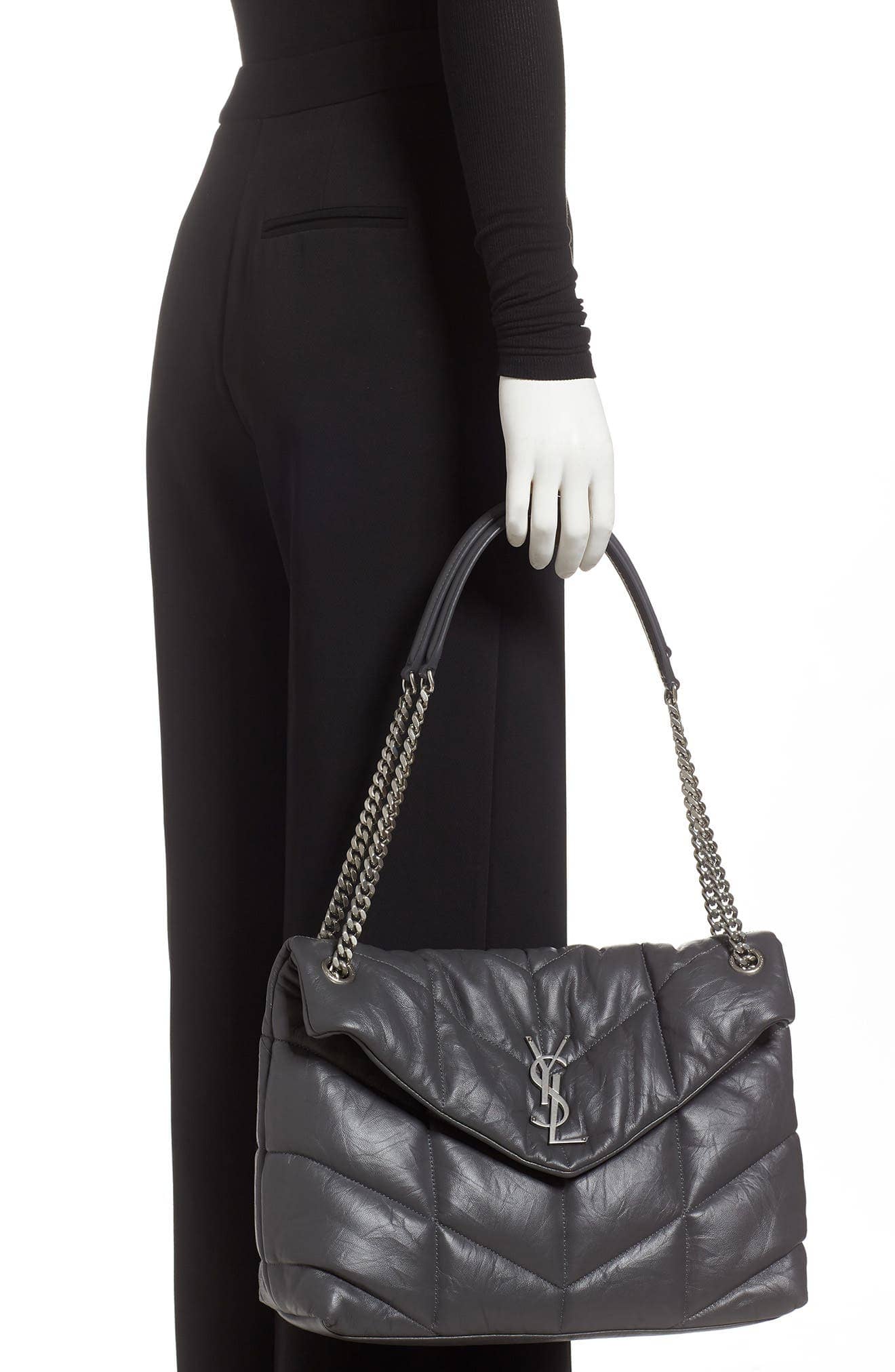 Saint Laurent Loulou Puffer Crossbody Women's bags Small Black Quilted New