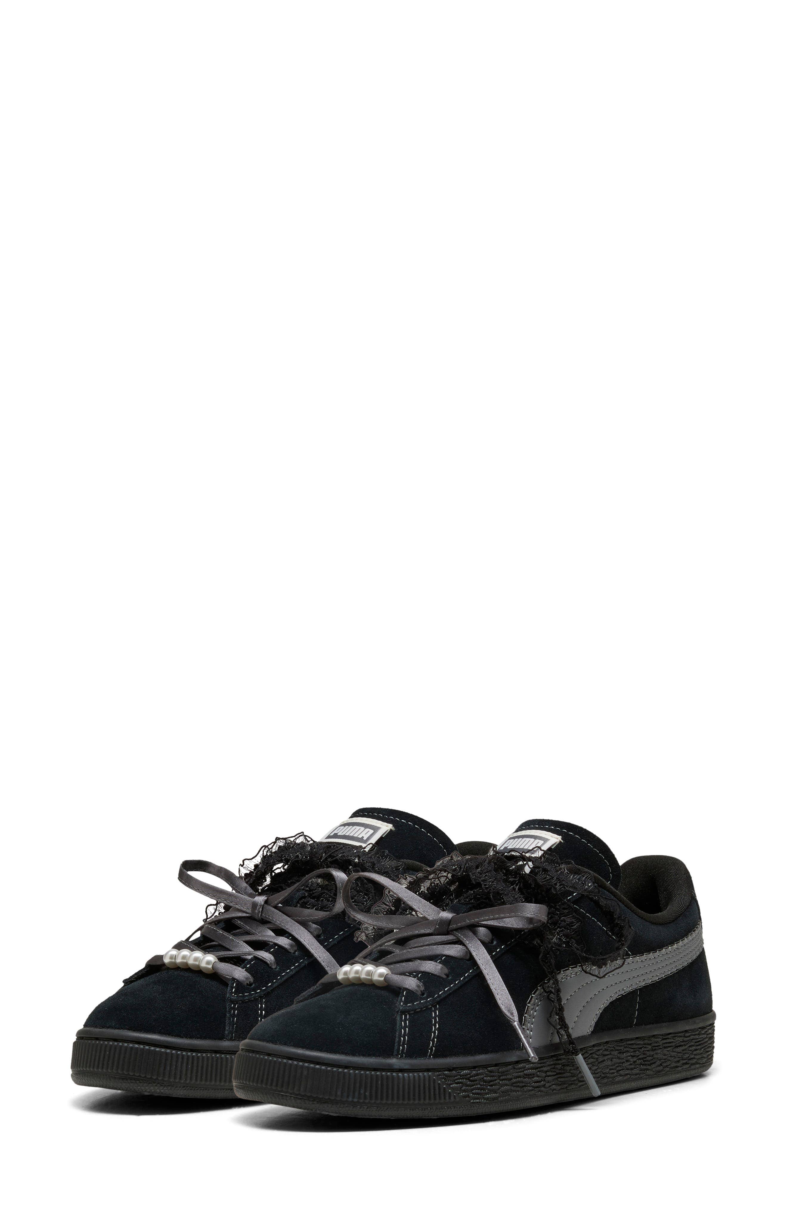 Puma Suede Bloom Sneaker Black 8.5 New