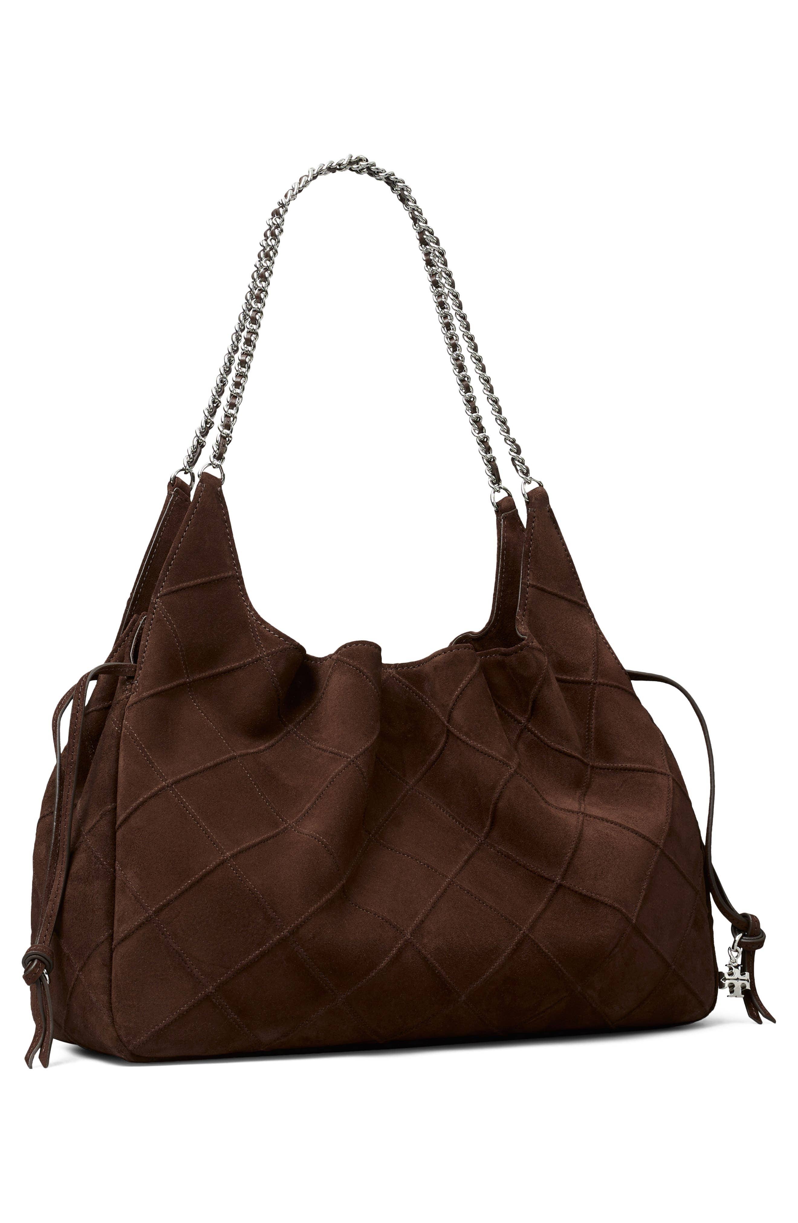 Tory Burch Fleming Tote Women's bags Large Black Quilted Leather New