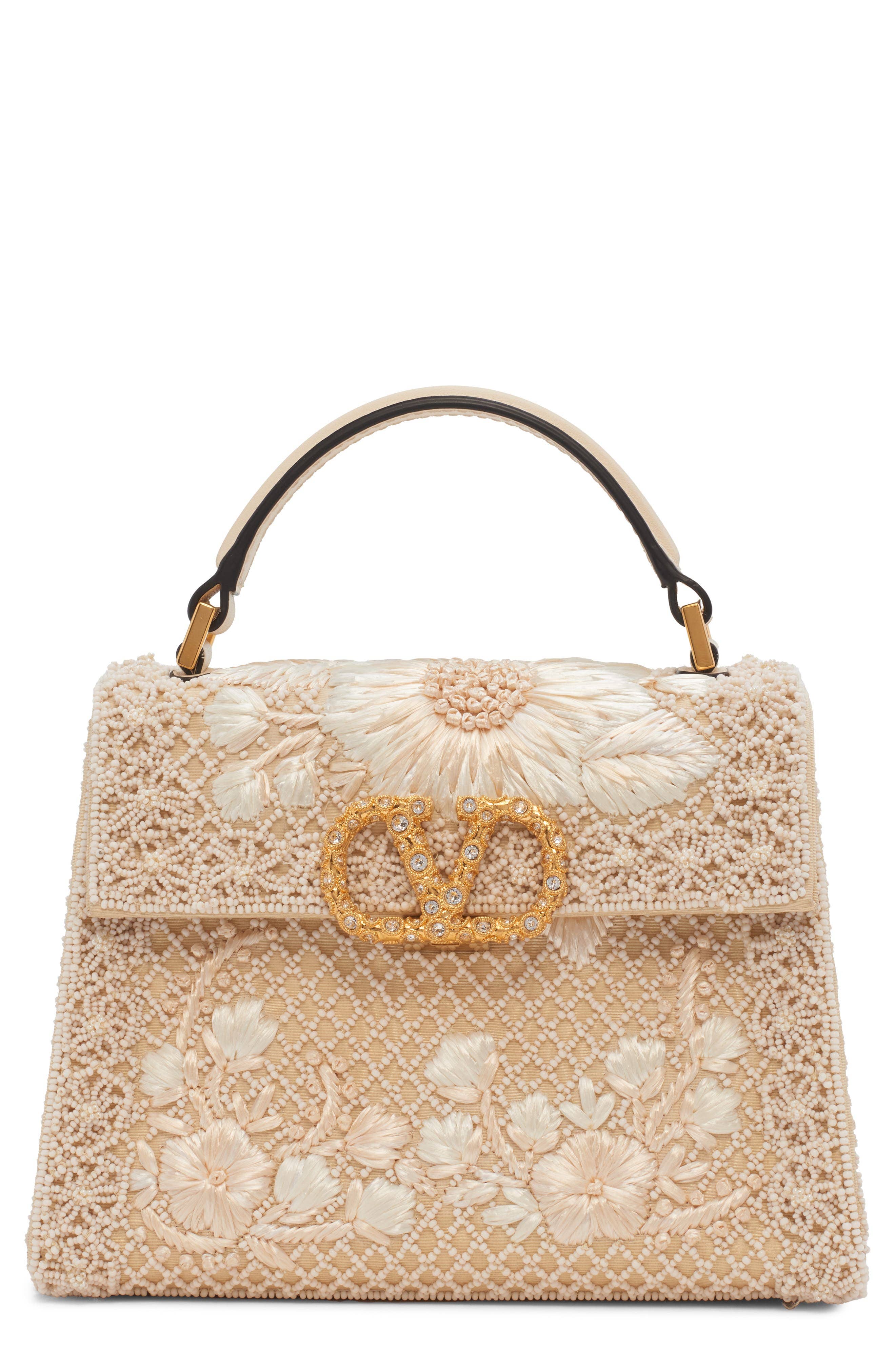 Valentino Garavani VSling Top Handle Women's bags Yellow Sequined (Toile Iconographe / V-Logo) New