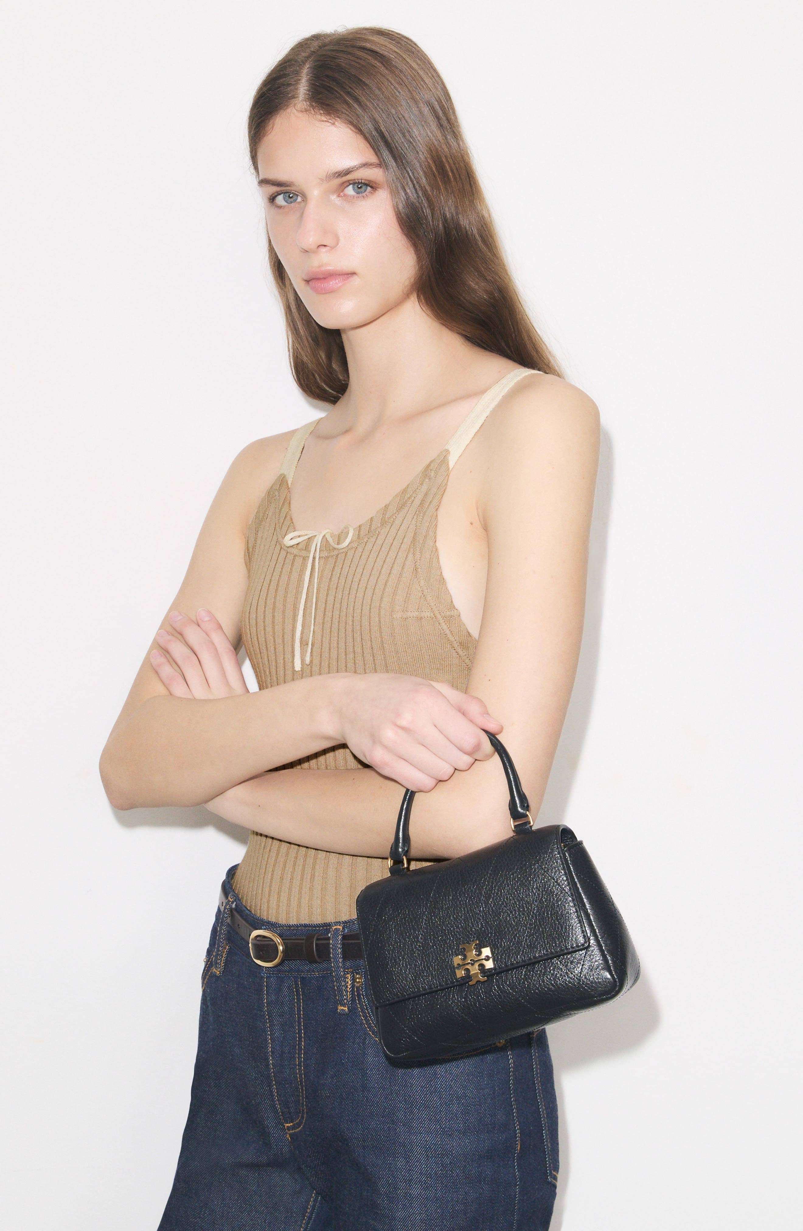 Tory Burch Charlie Top Handle Women's bags Unspecified Black New