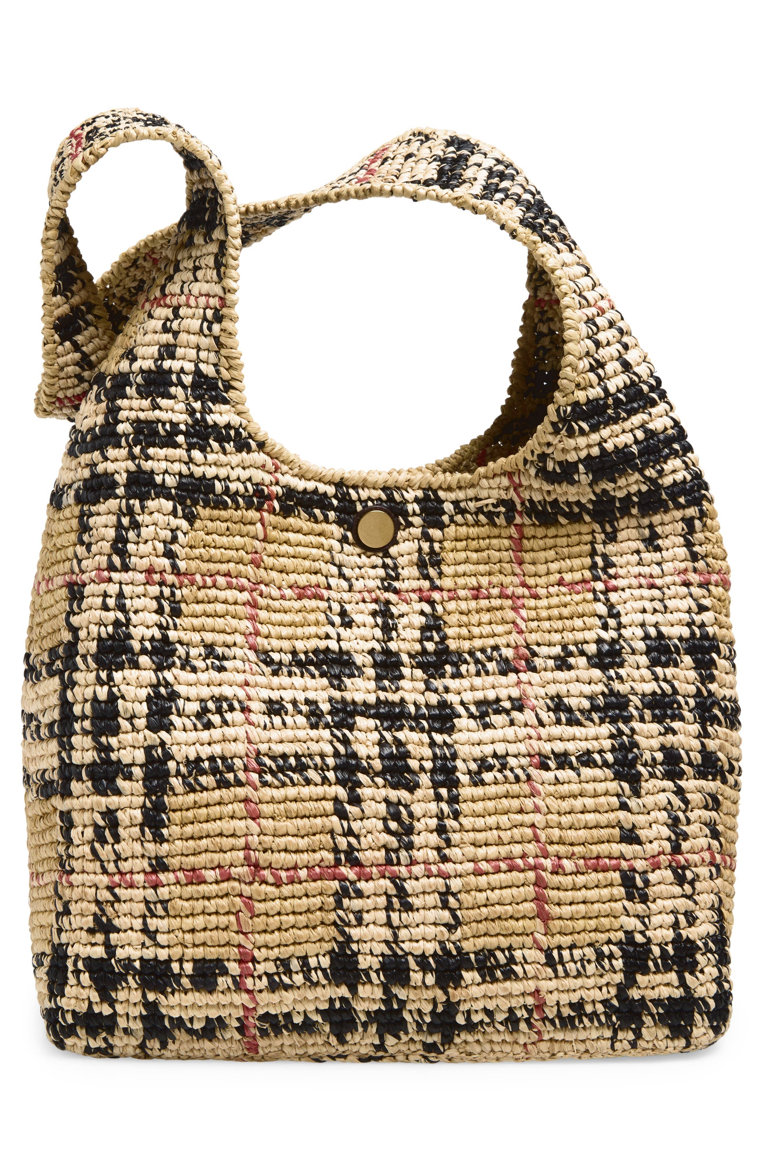 Burberry Margate Shoulder Bag Women's bags Sand Raffia New