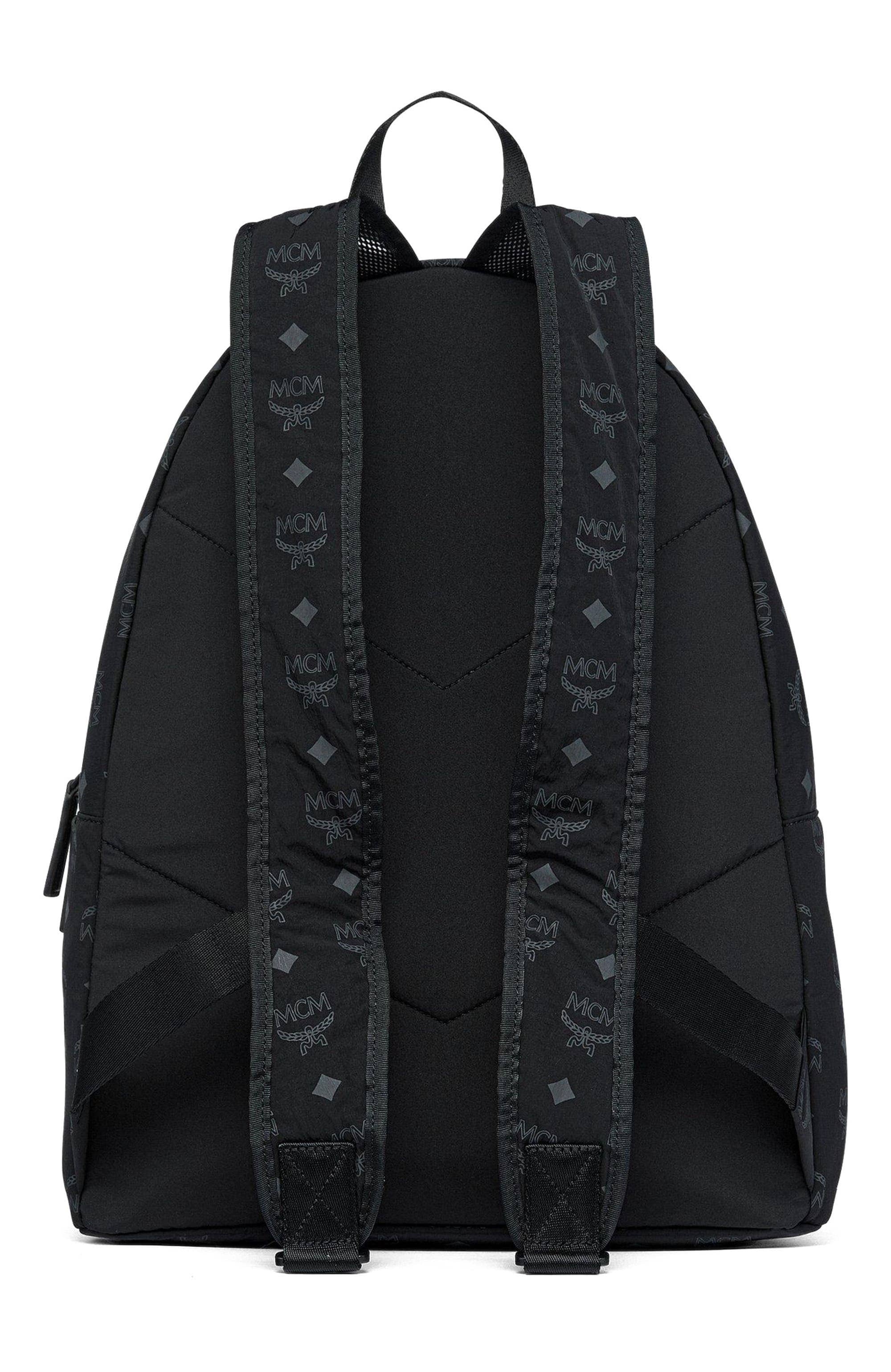 MCM Stark Women's bags Black Calfskin Backpack Mini New