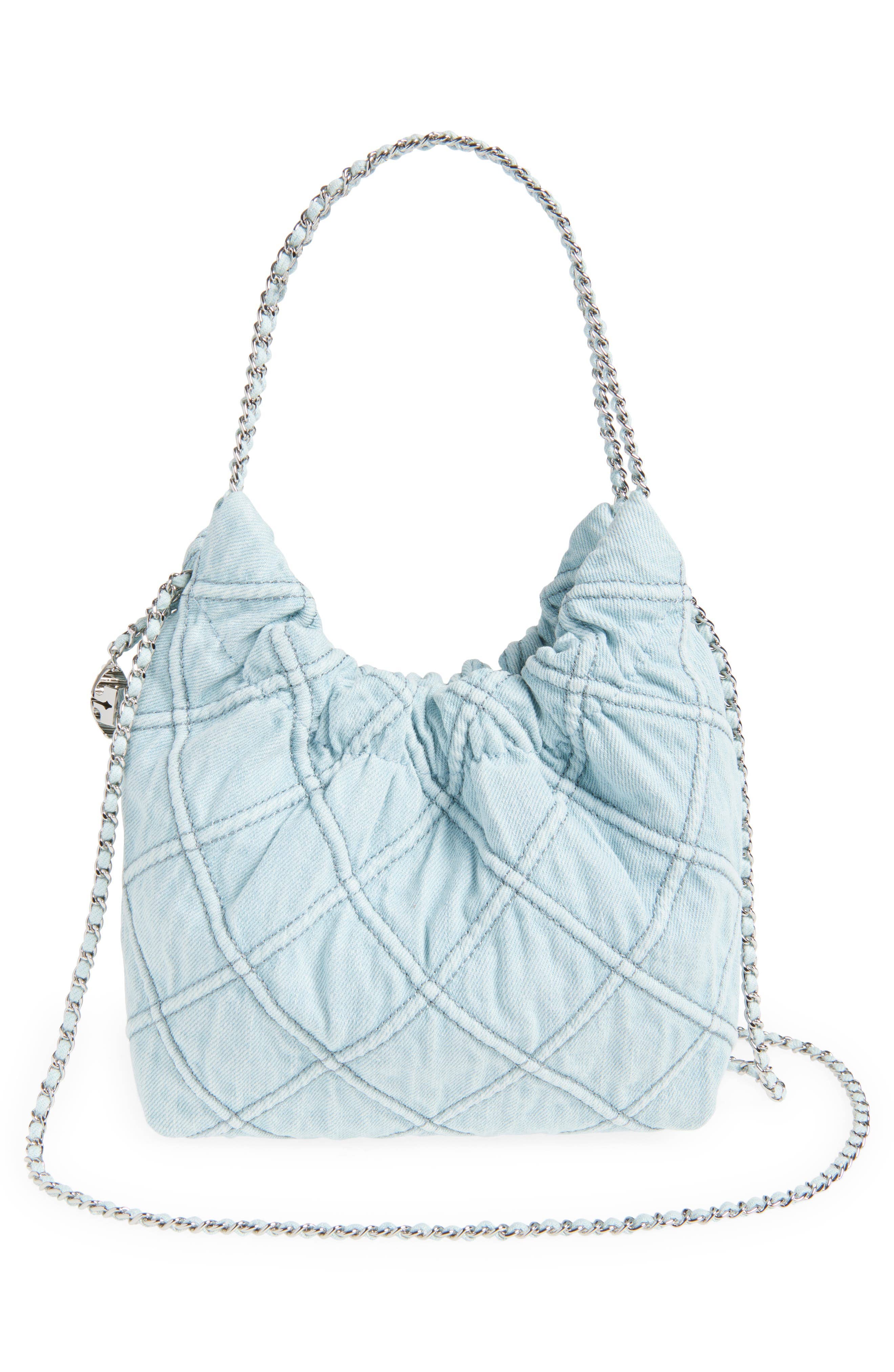 Tory Burch Fleming Shoulder Bag Women's bags Mini Silver Maple Metallic New