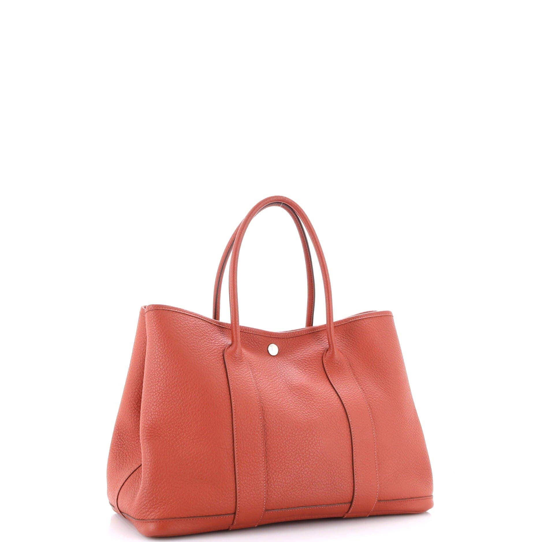 Hermès Garden Party Women's bags 36 Unspecified Toile & Leather Palladium New