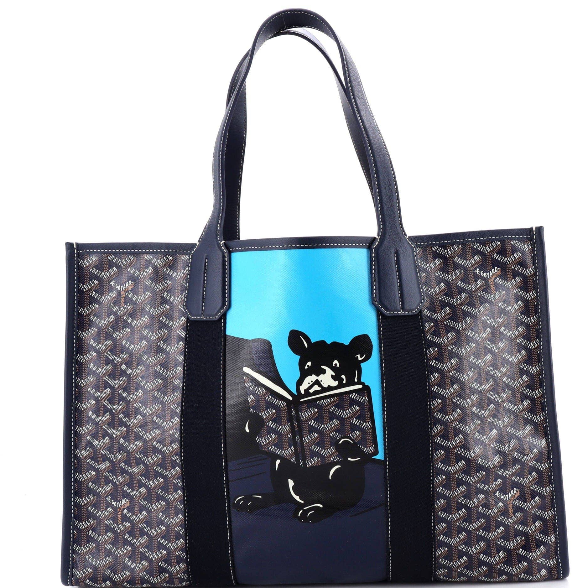 Goyard Villette Women's bags MM Blue Goyardine (Coated Canvas) New