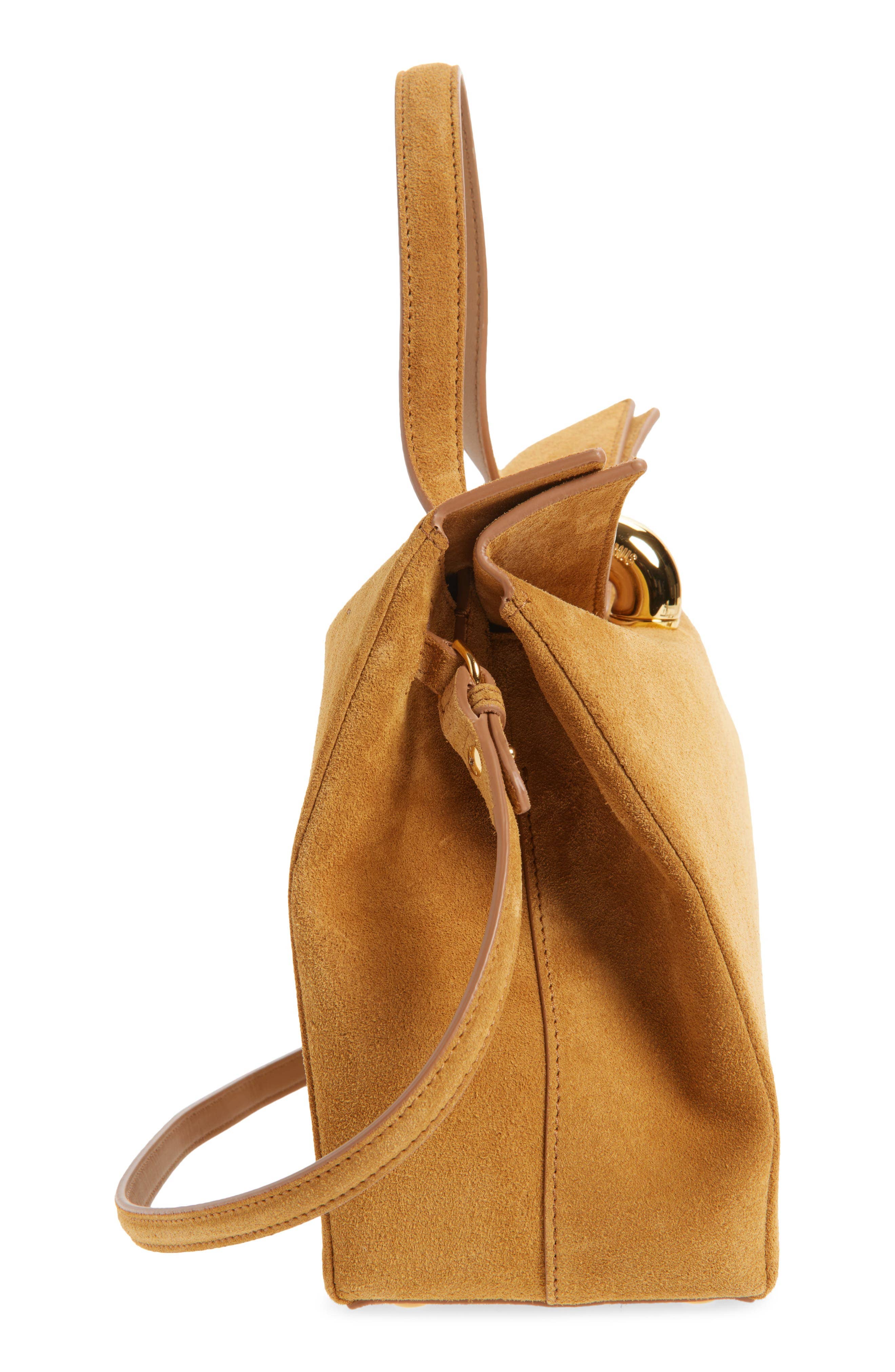 Jacquemus Le Valérie Women's bags Camel Calf Suede Top Handle Unspecified New