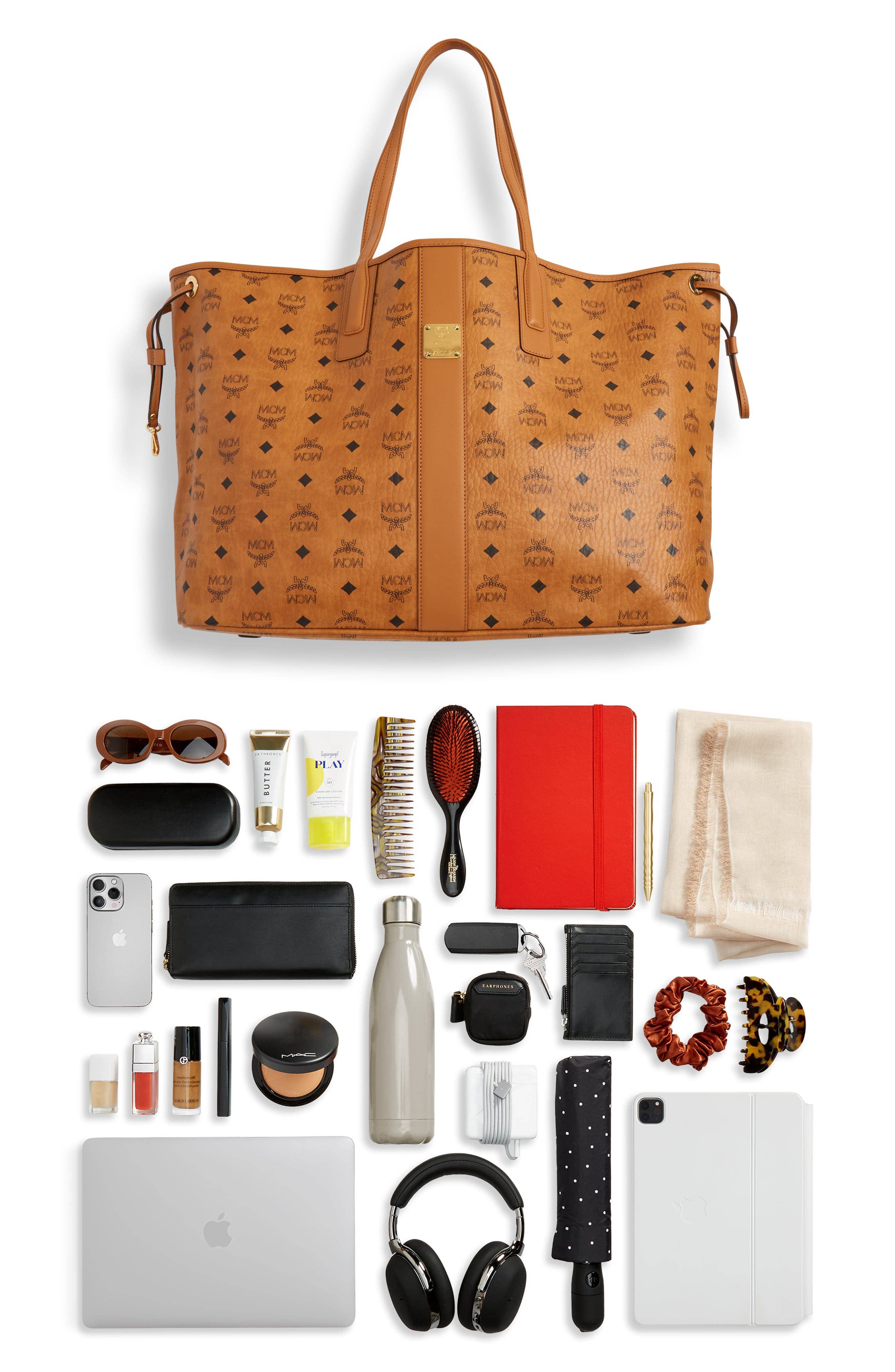MCM Liz Shopper Women's bags Mini Cognac Visetos New