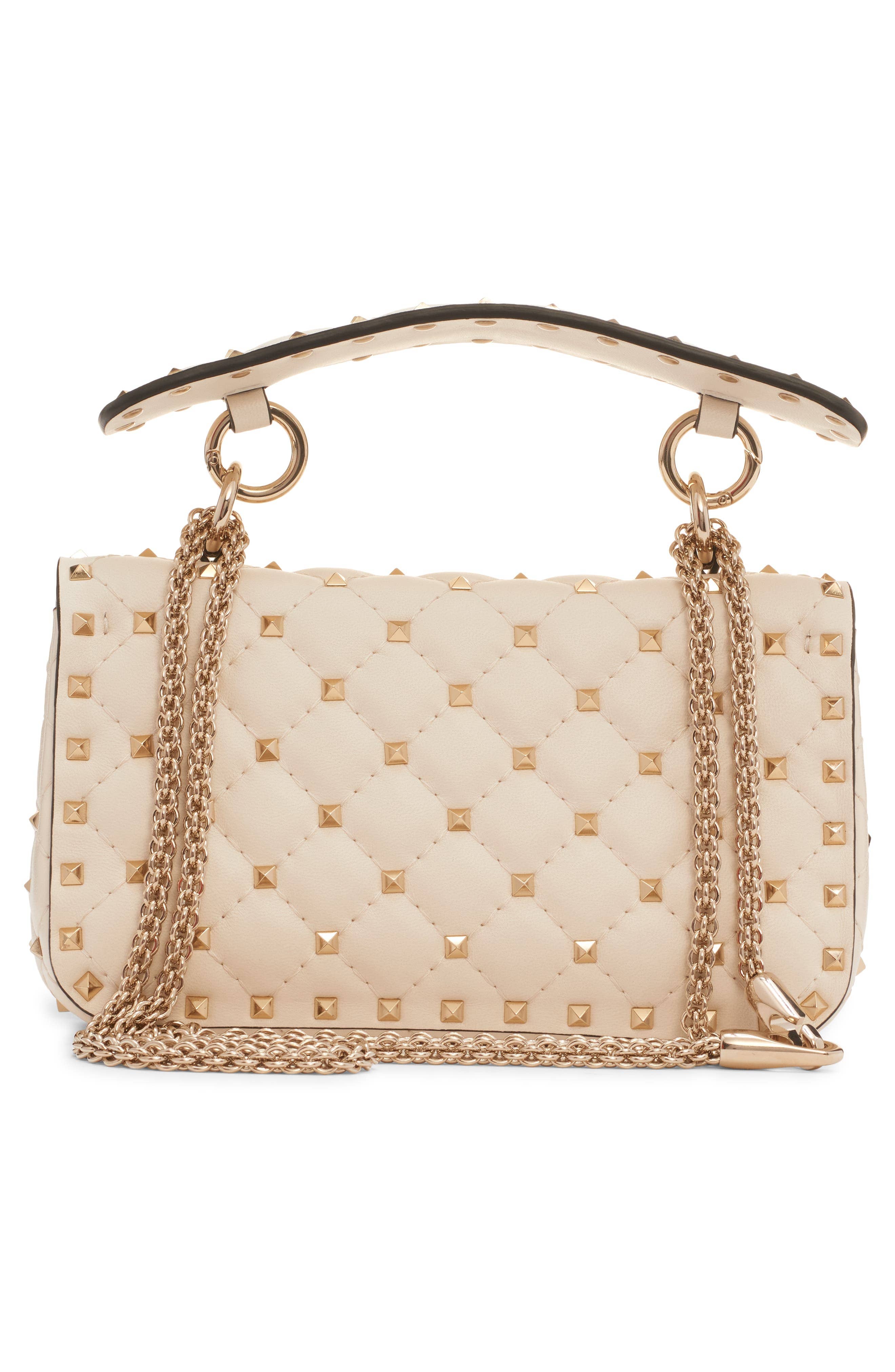 Valentino Garavani Rockstud Spike Shoulder Bag Women's bags Small Black Quilted New