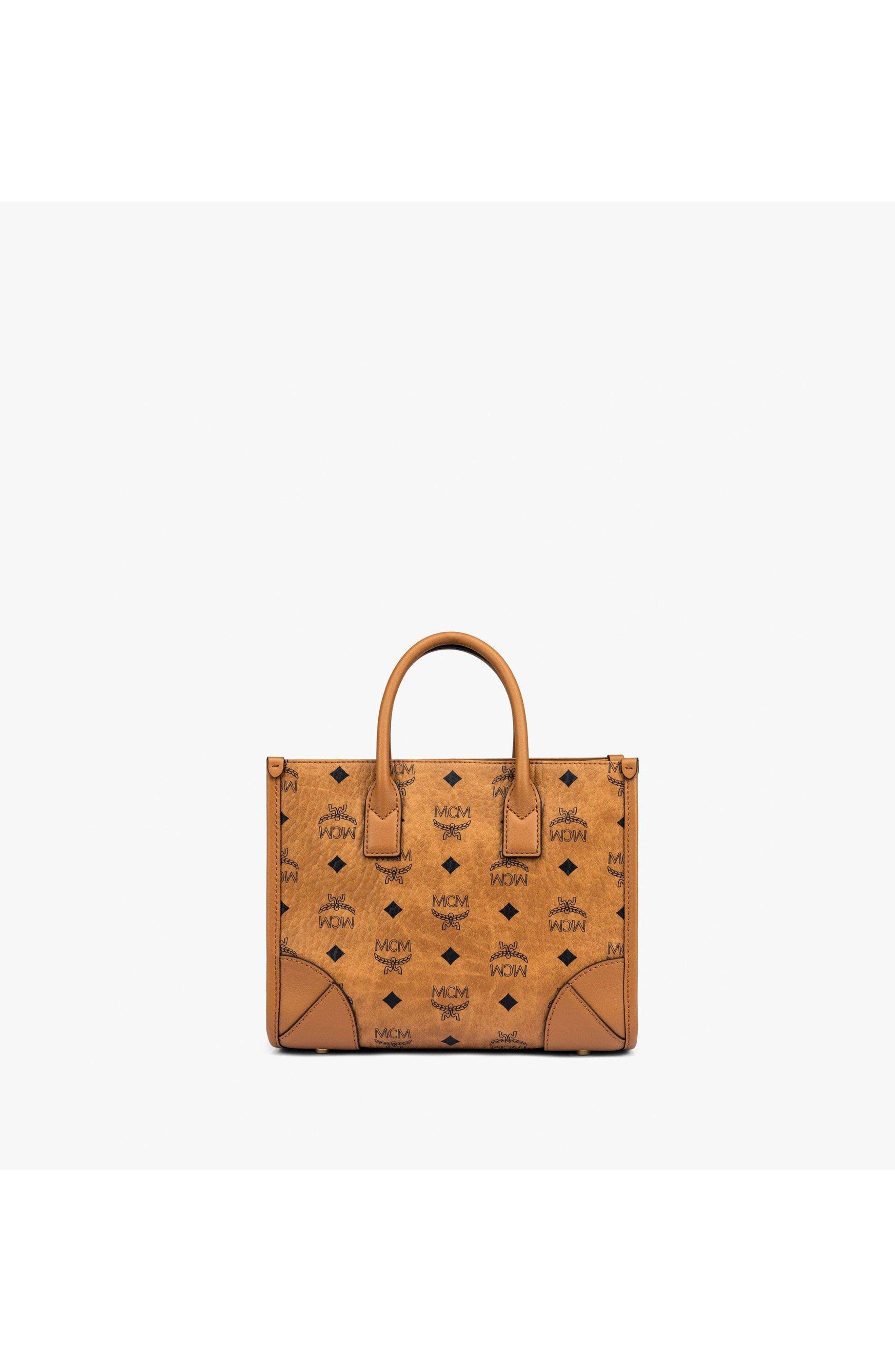 MCM München Tote Women's bags Small Cognac Visetos New