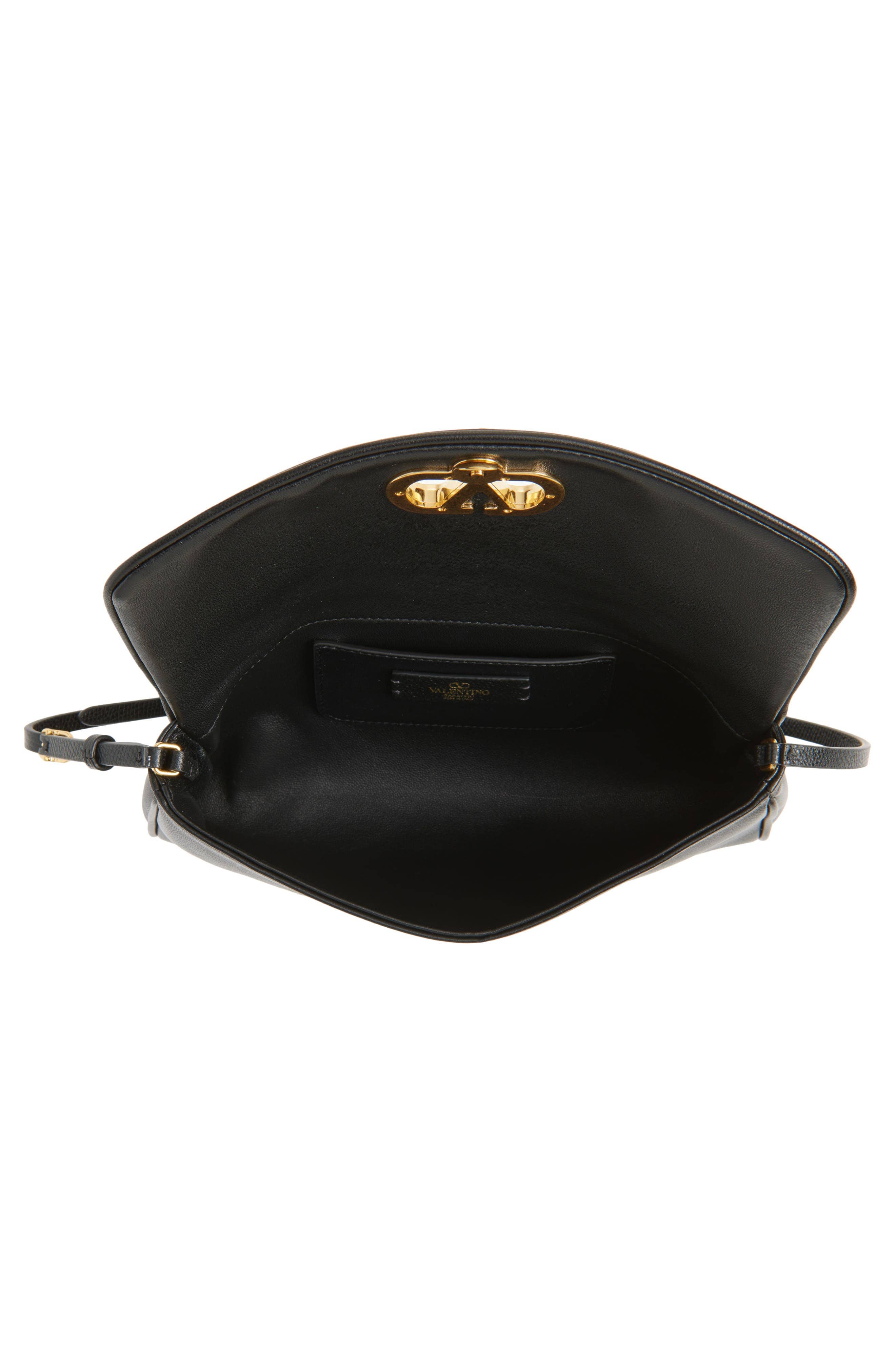 Valentino Garavani DeVain Shoulder Bag Women's bags Black Fabric New
