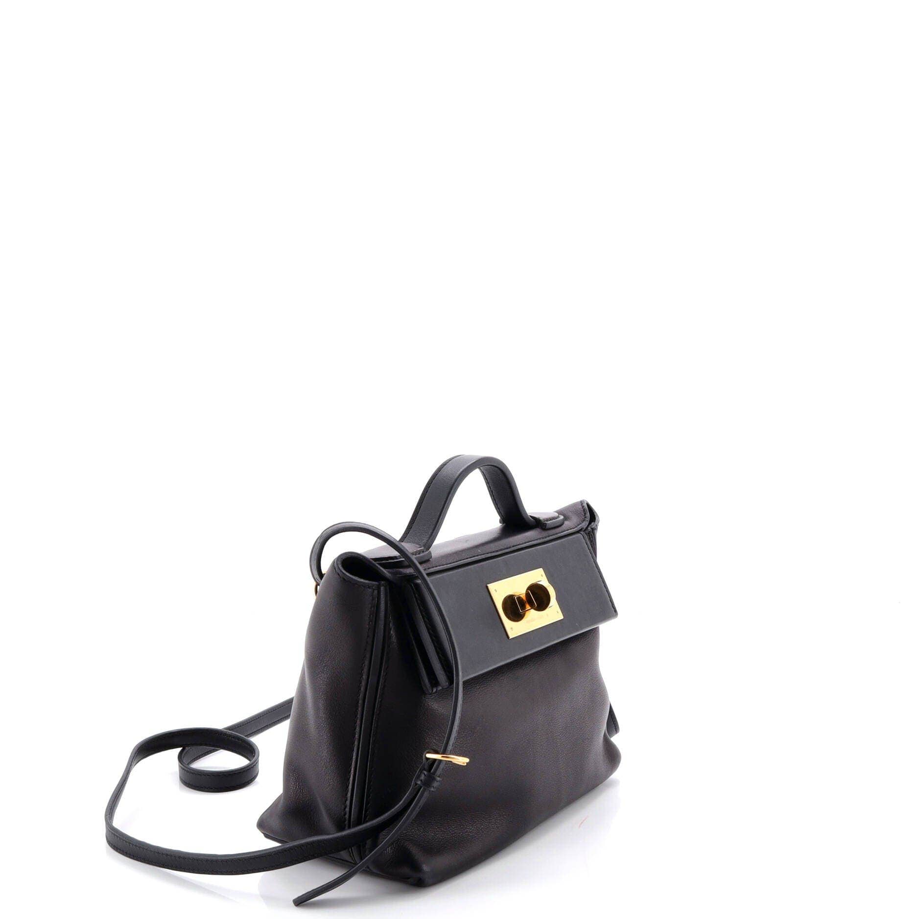 Hermès 24/24 Top Handle Women's bags Unspecified Black Togo & Swift Palladium New