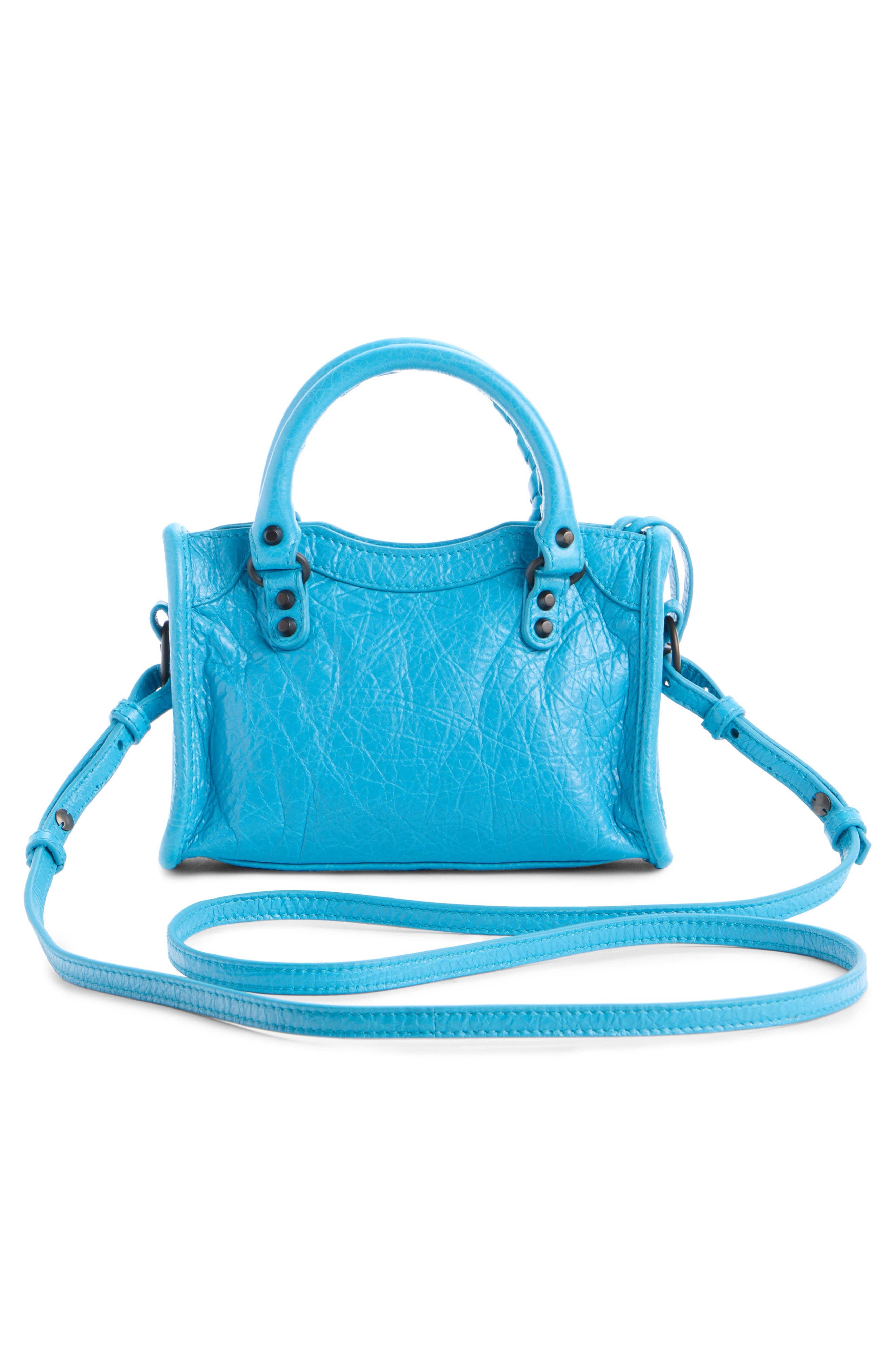 Balenciaga Le City Crossbody Women's bags Nano Blue Leather Unspecified New