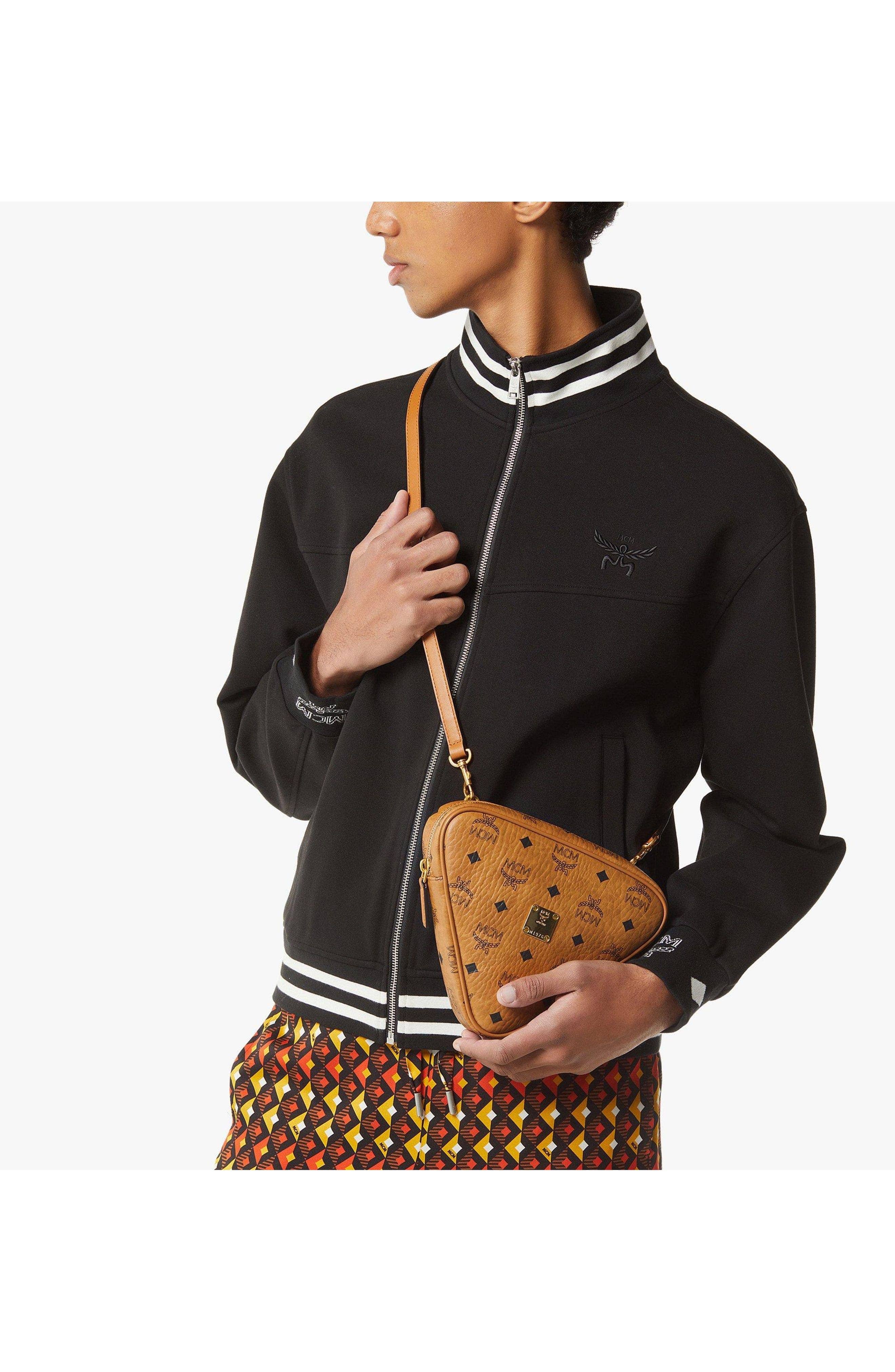 MCM Aren Pouch Women's bags One Size Black Monogram New