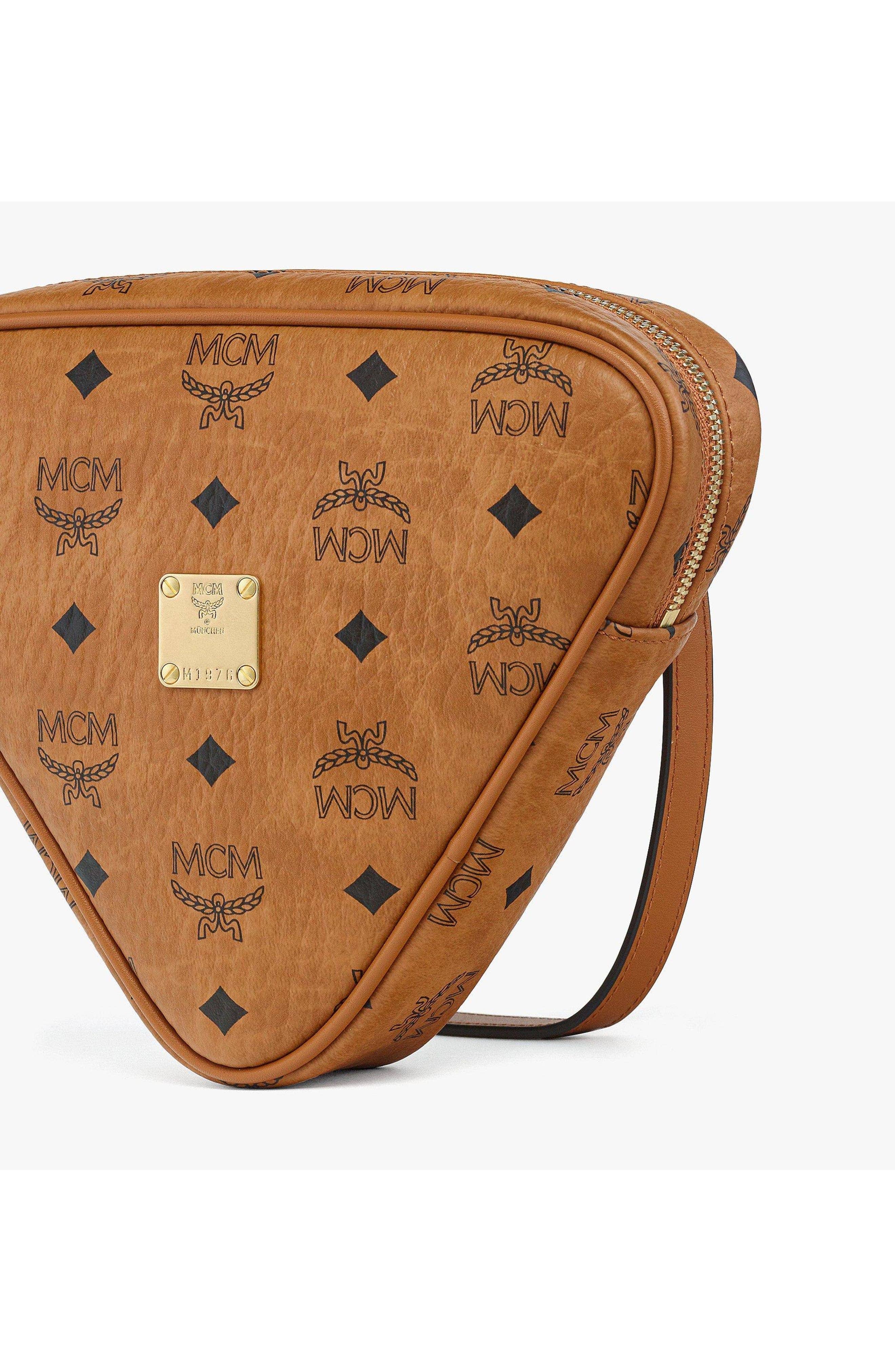 MCM Aren Pouch Women's bags One Size Black Monogram New