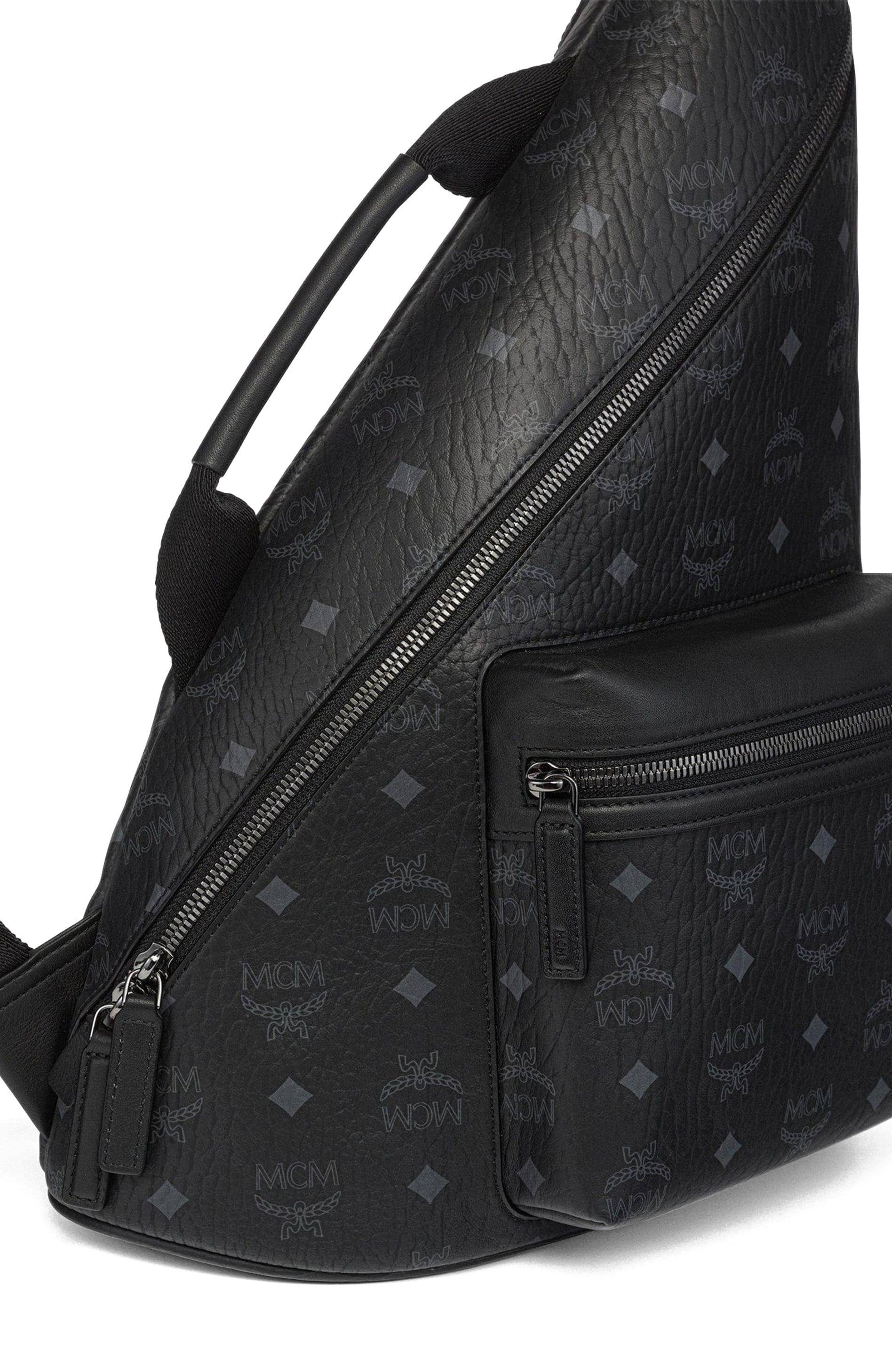 MCM Aren Crossbody Women's bags One Size Black Visetos New