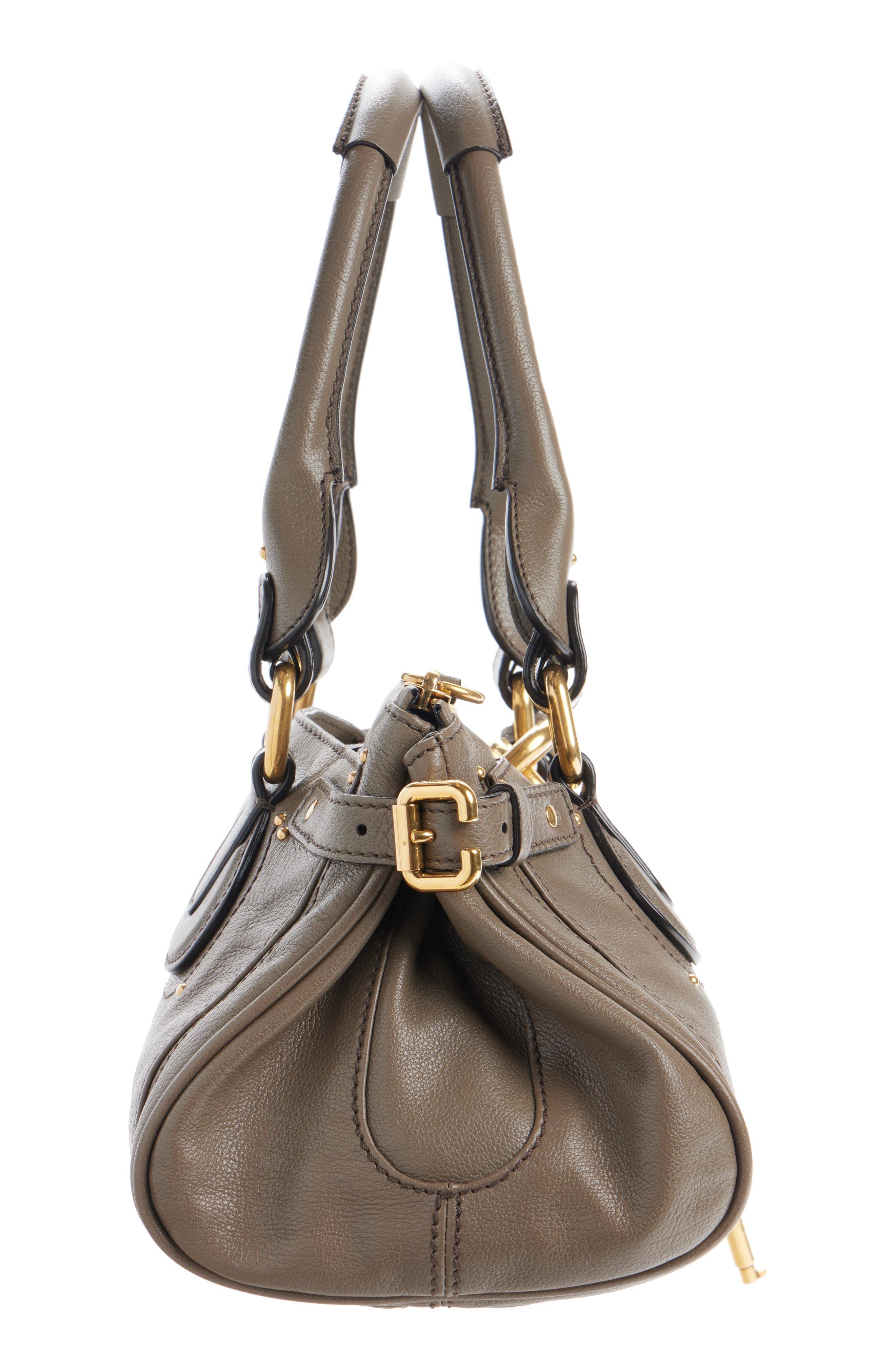 Chloé Paddington Shoulder Bag Women's bags Black Grained Leather New