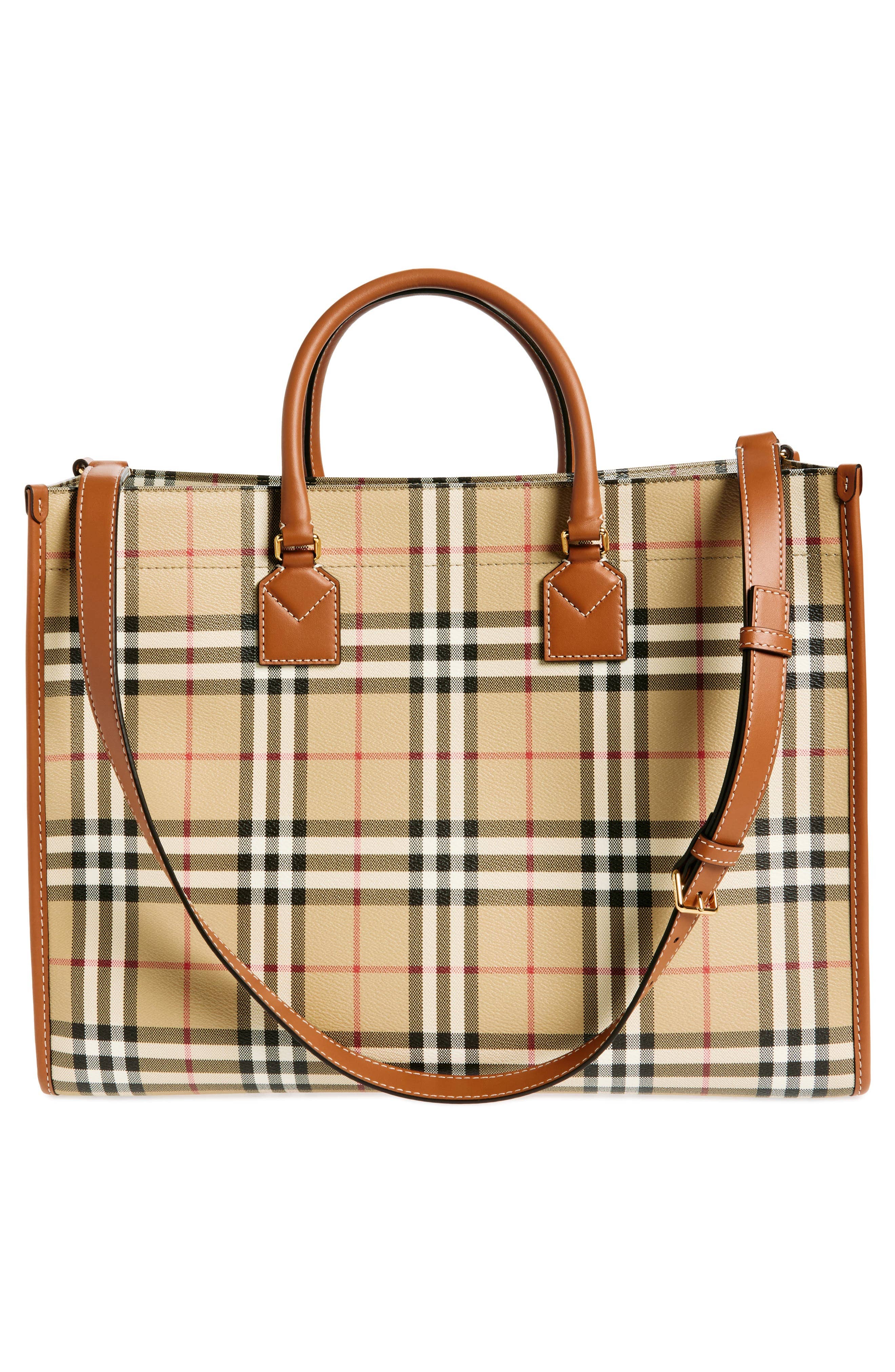 Burberry Freya Women's bags Medium Check Canvas New