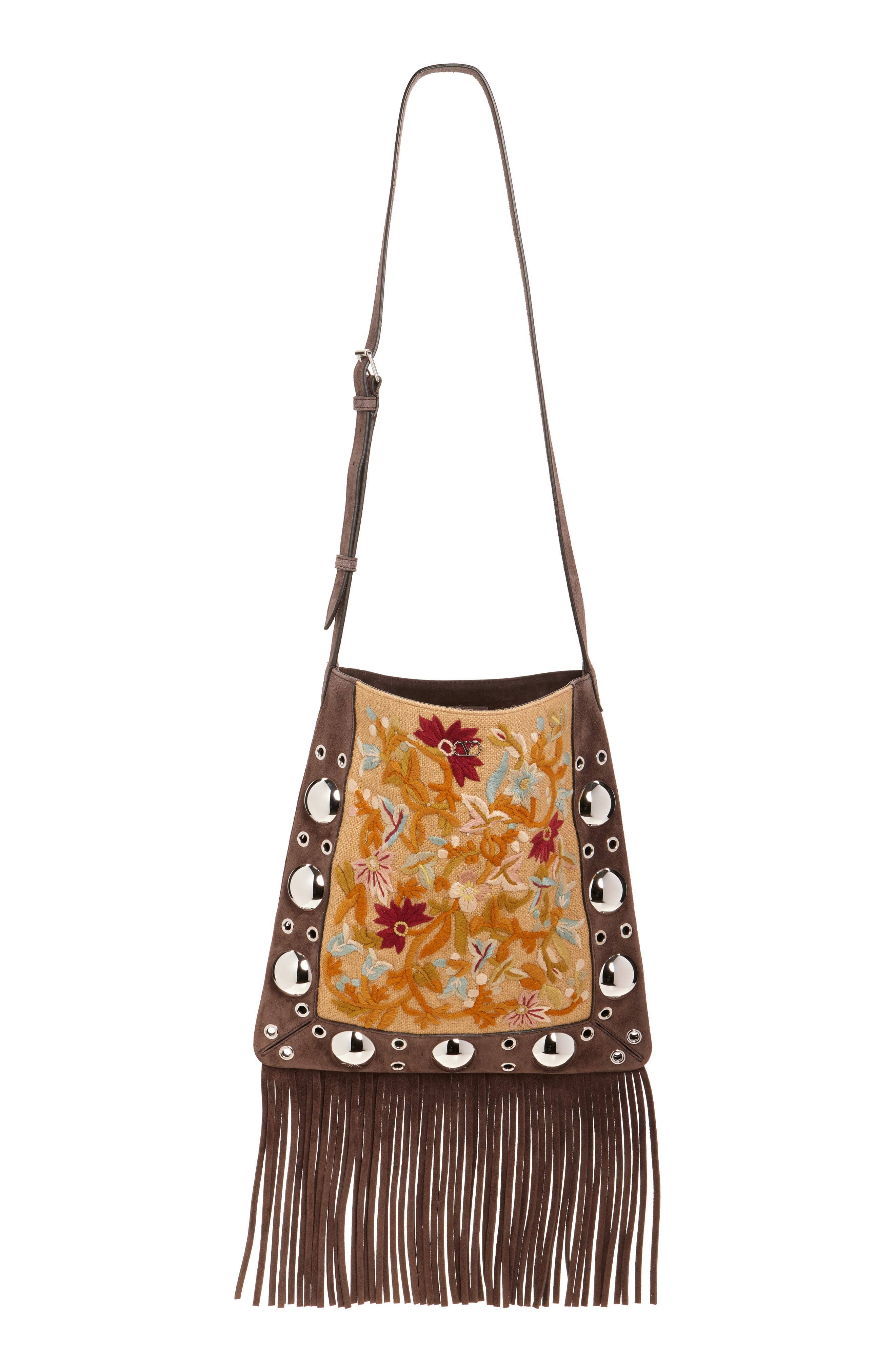 Valentino Garavani Nellcôte Women's bags Belt Bag Havana Beige Suede New