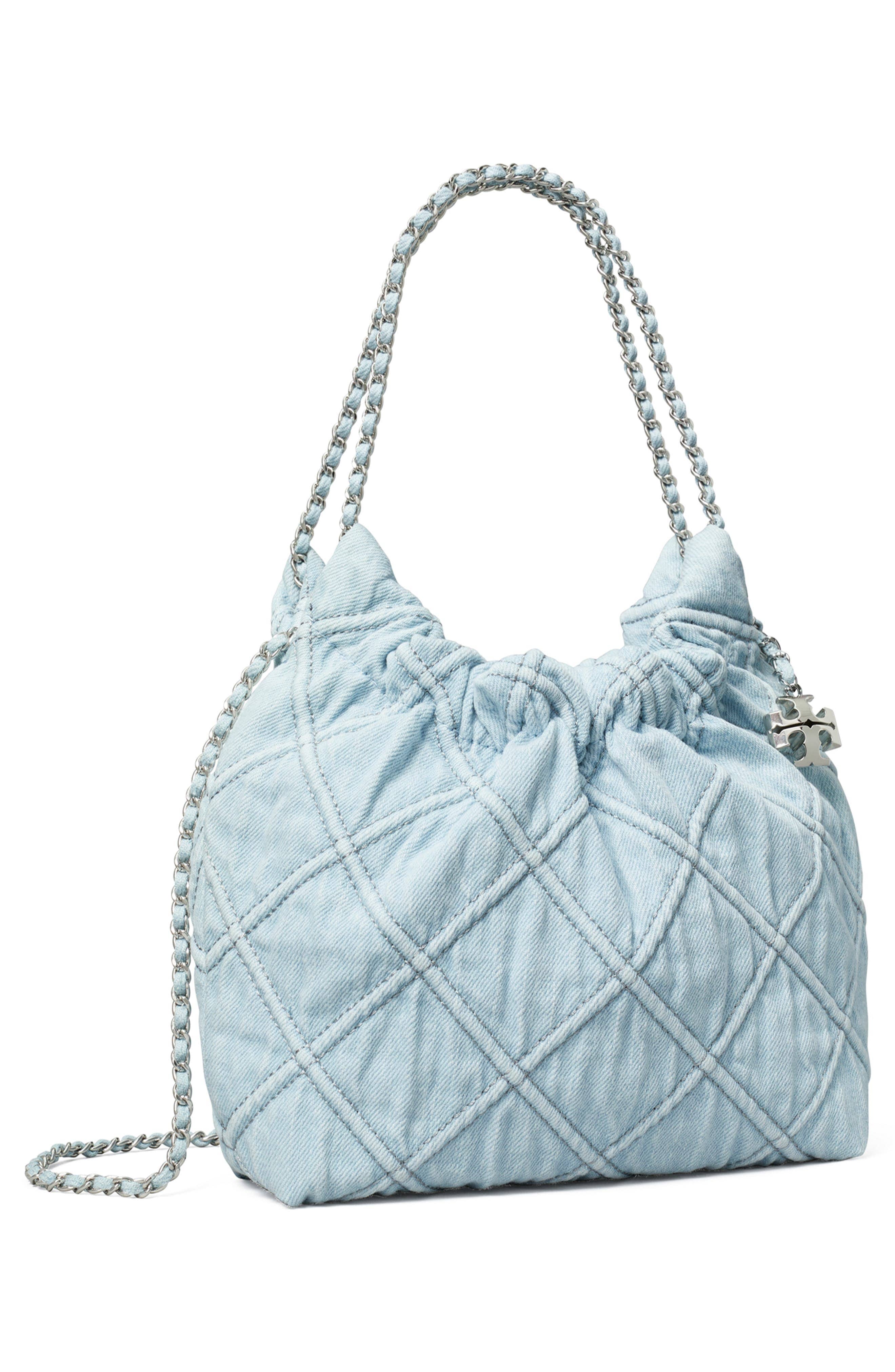 Tory Burch Fleming Shoulder Bag Women's bags Mini Silver Maple Metallic New