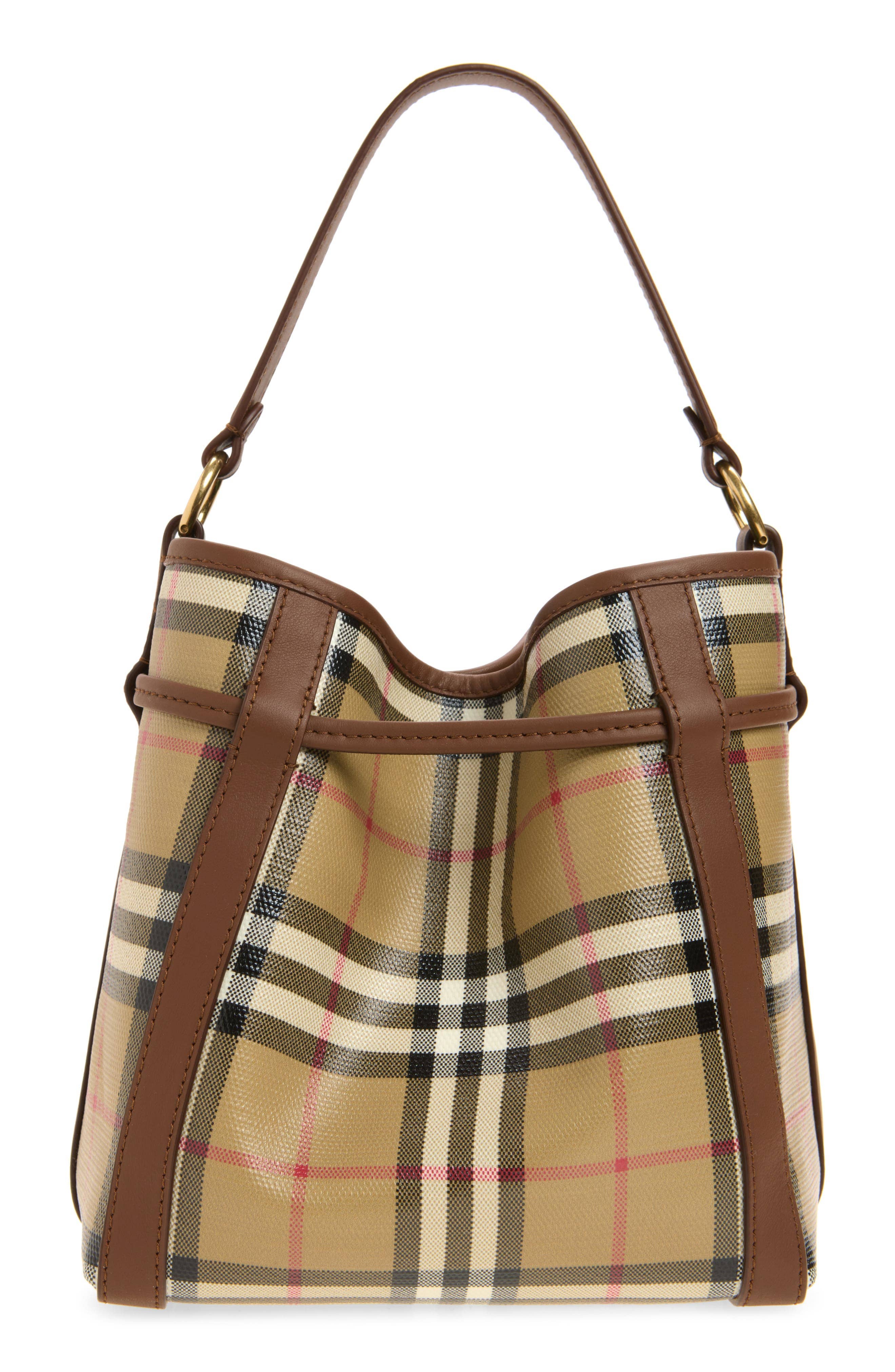 Burberry Check Bucket Women's bags Mini Archive Beige Unspecified New