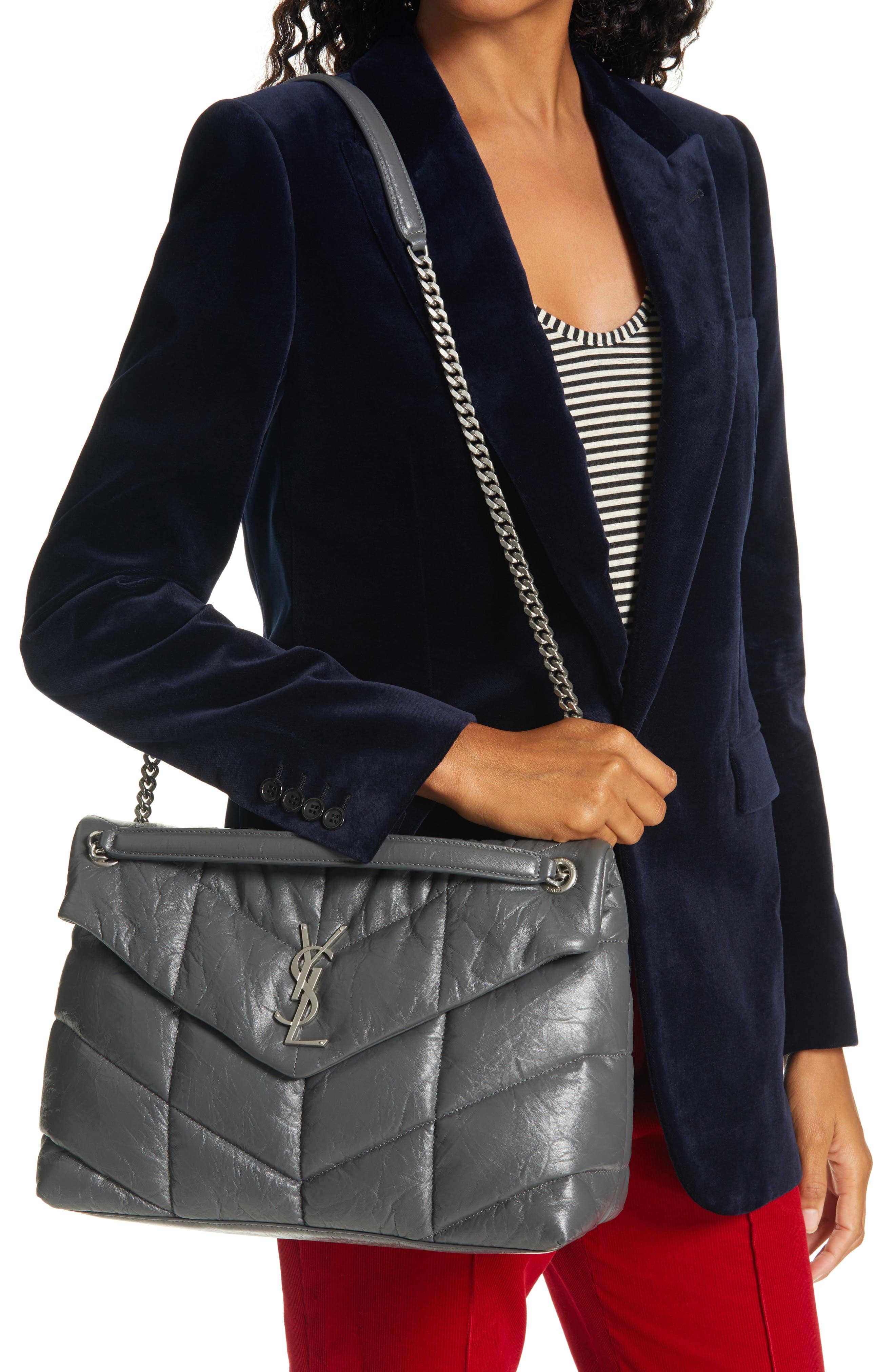 Saint Laurent Loulou Puffer Crossbody Women's bags Small Black Quilted New