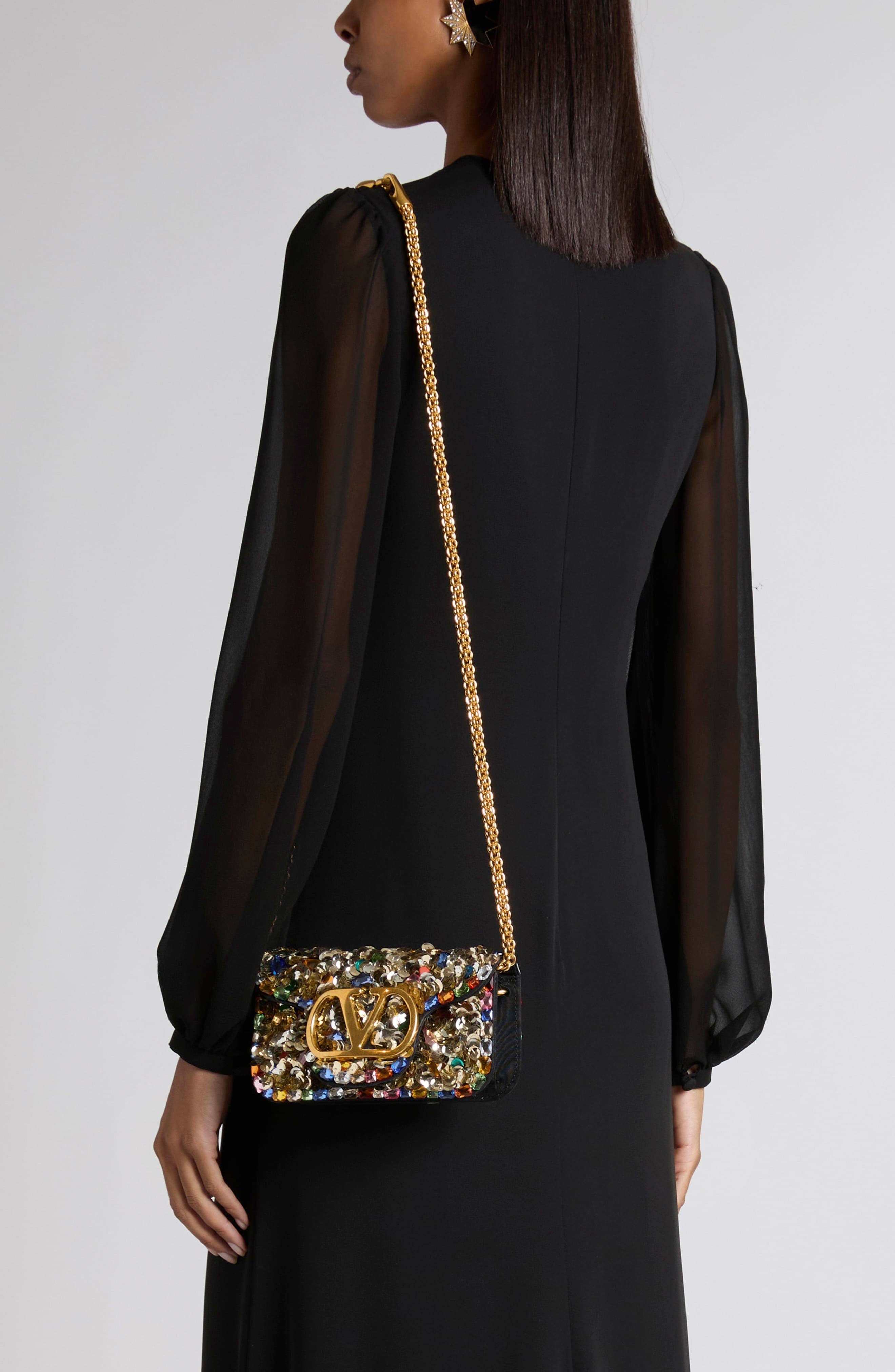 Valentino Garavani Locò Shoulder Bag Women's bags Black Leather New