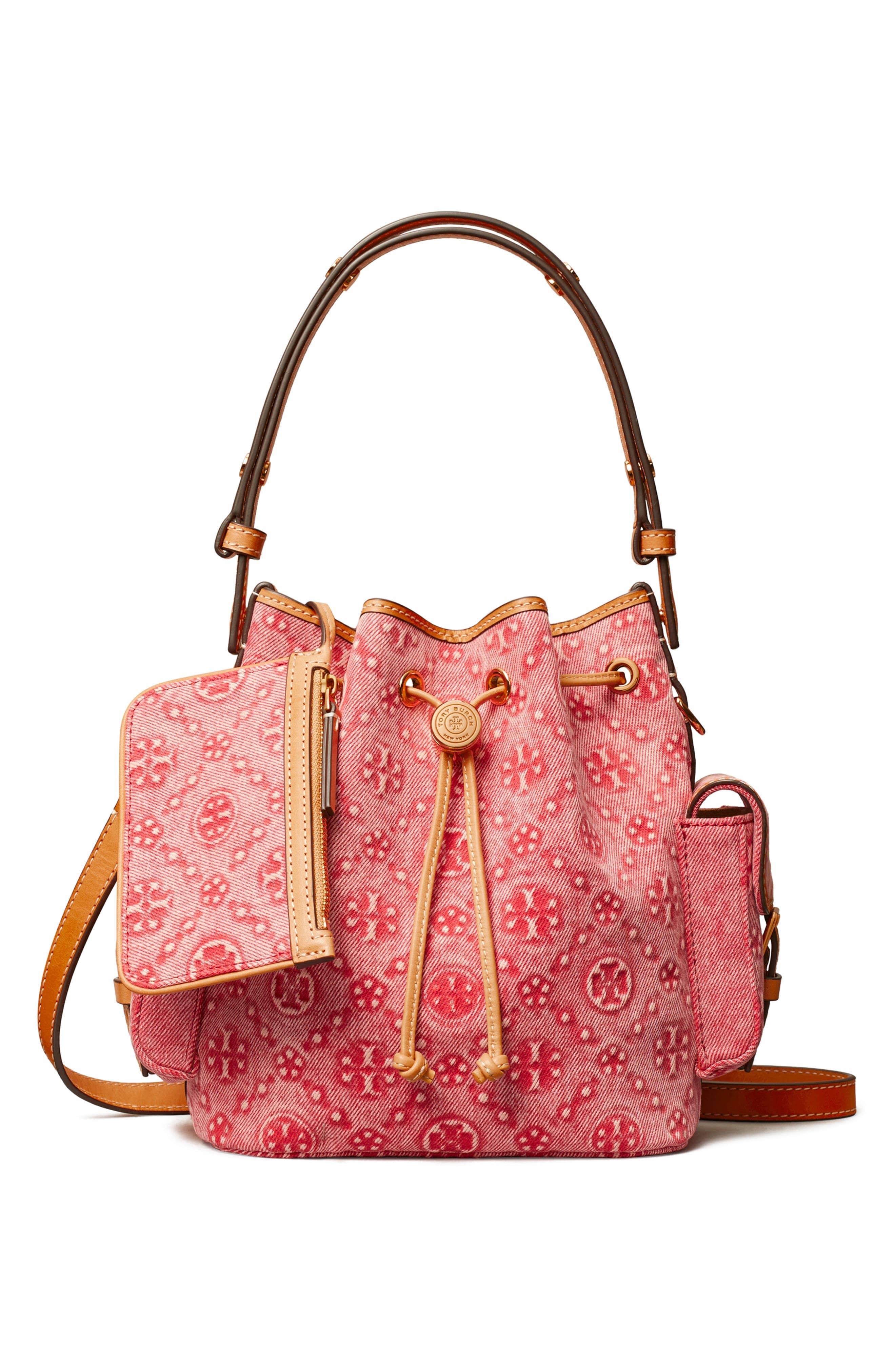 Tory Burch T Monogram Bucket Bag Women's bags Unspecified Monogram Denim New