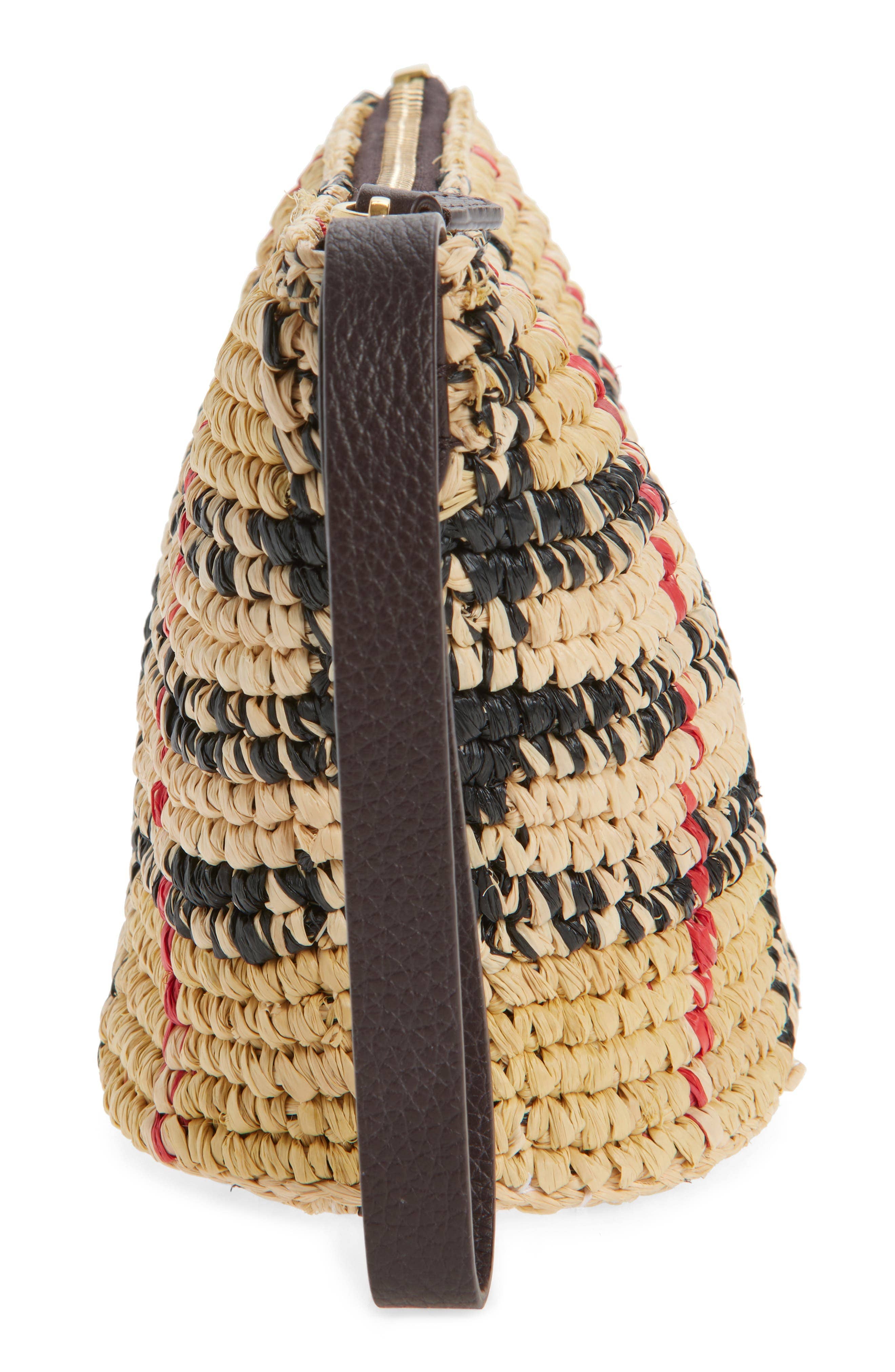 Burberry Margate Pouch Women's bags Sand Raffia New