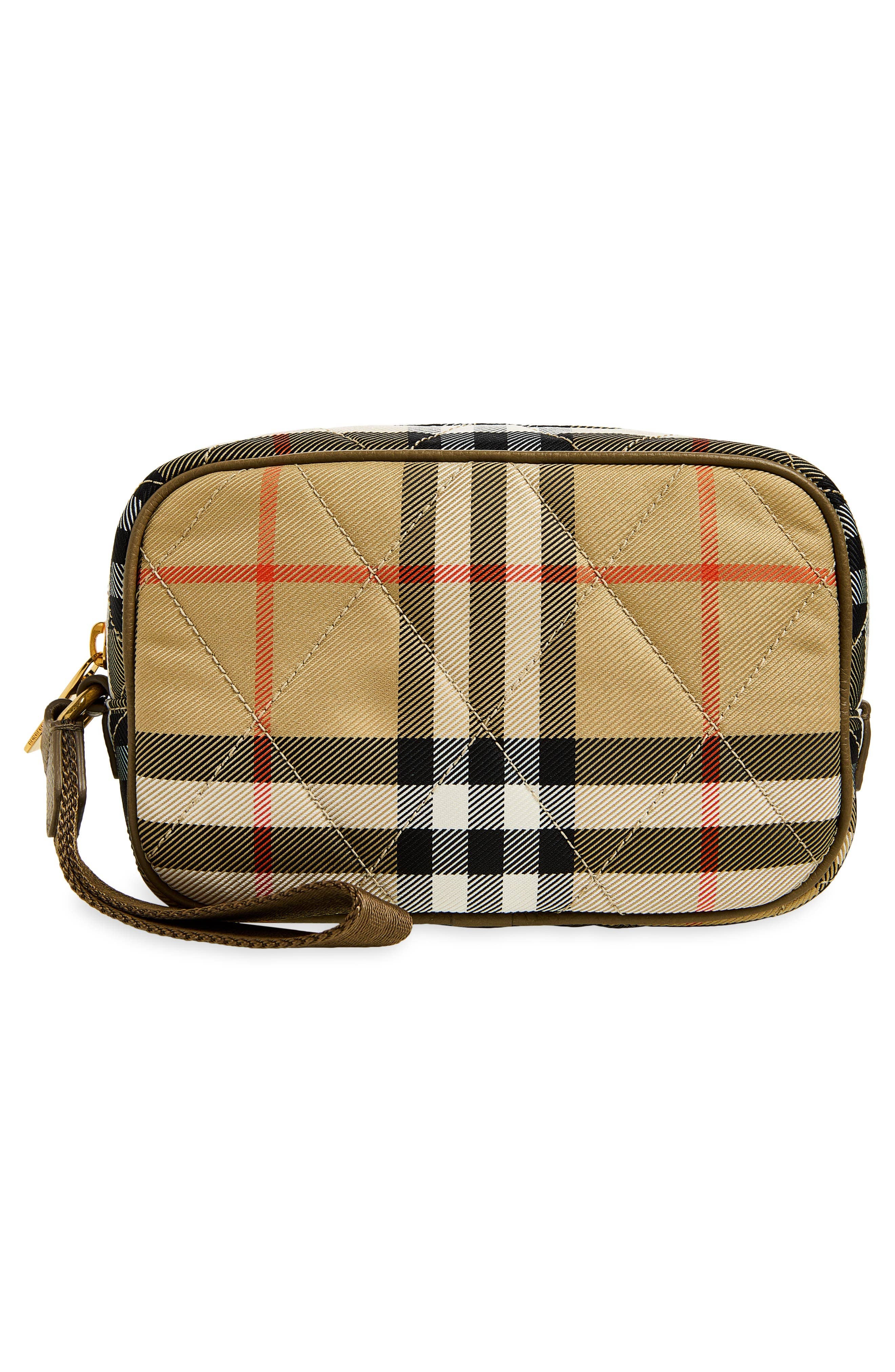 Burberry Horseshoe Wristlet Women's bags Unspecified Sand Cotton Denim (Quilted) New