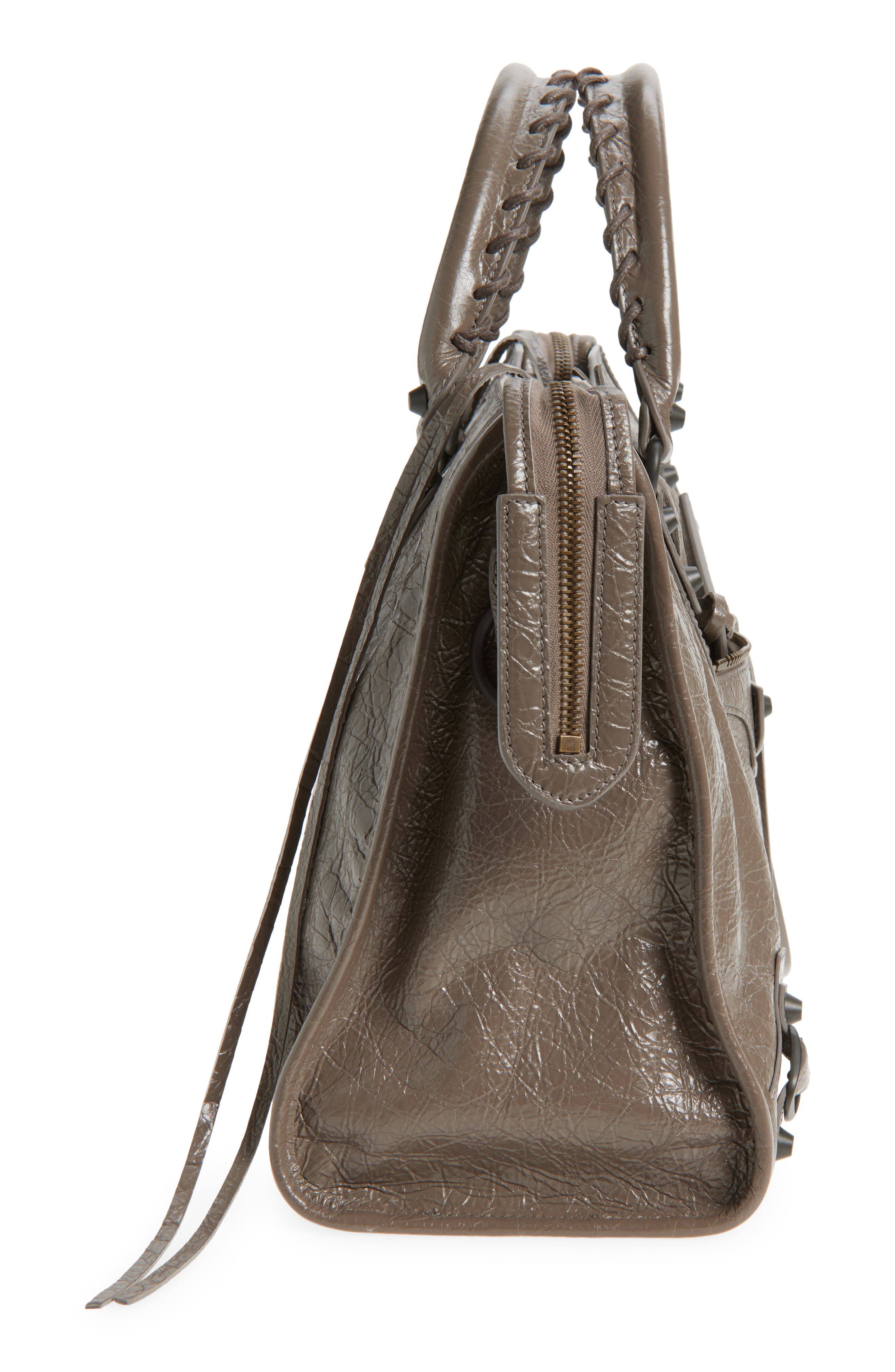 Balenciaga Le City Top Handle Women's bags Mini Camel Calfskin Gold New