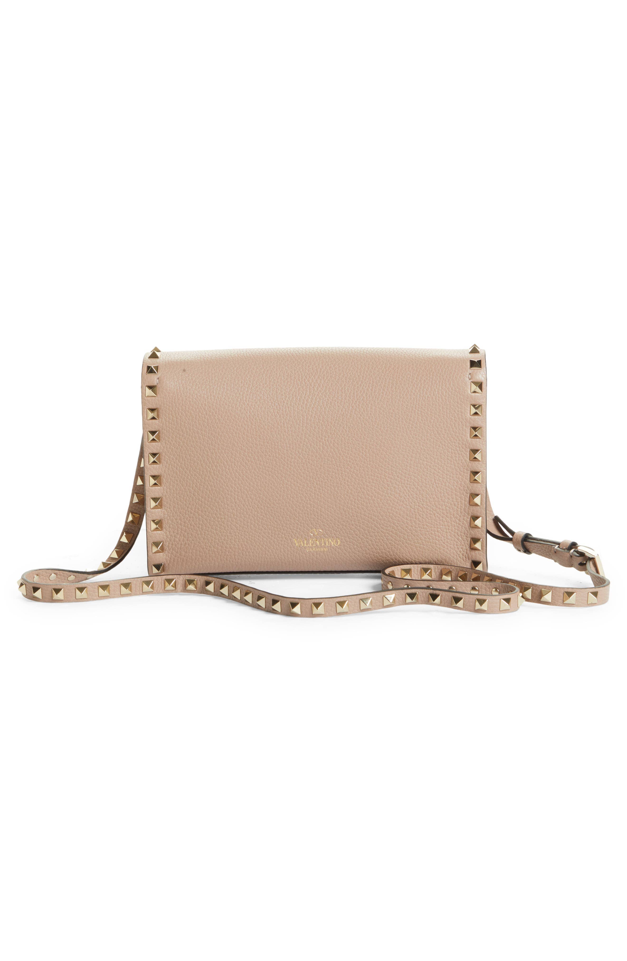 Valentino Garavani Rockstud Shoulder Bag Women's bags Small Pink Leather New