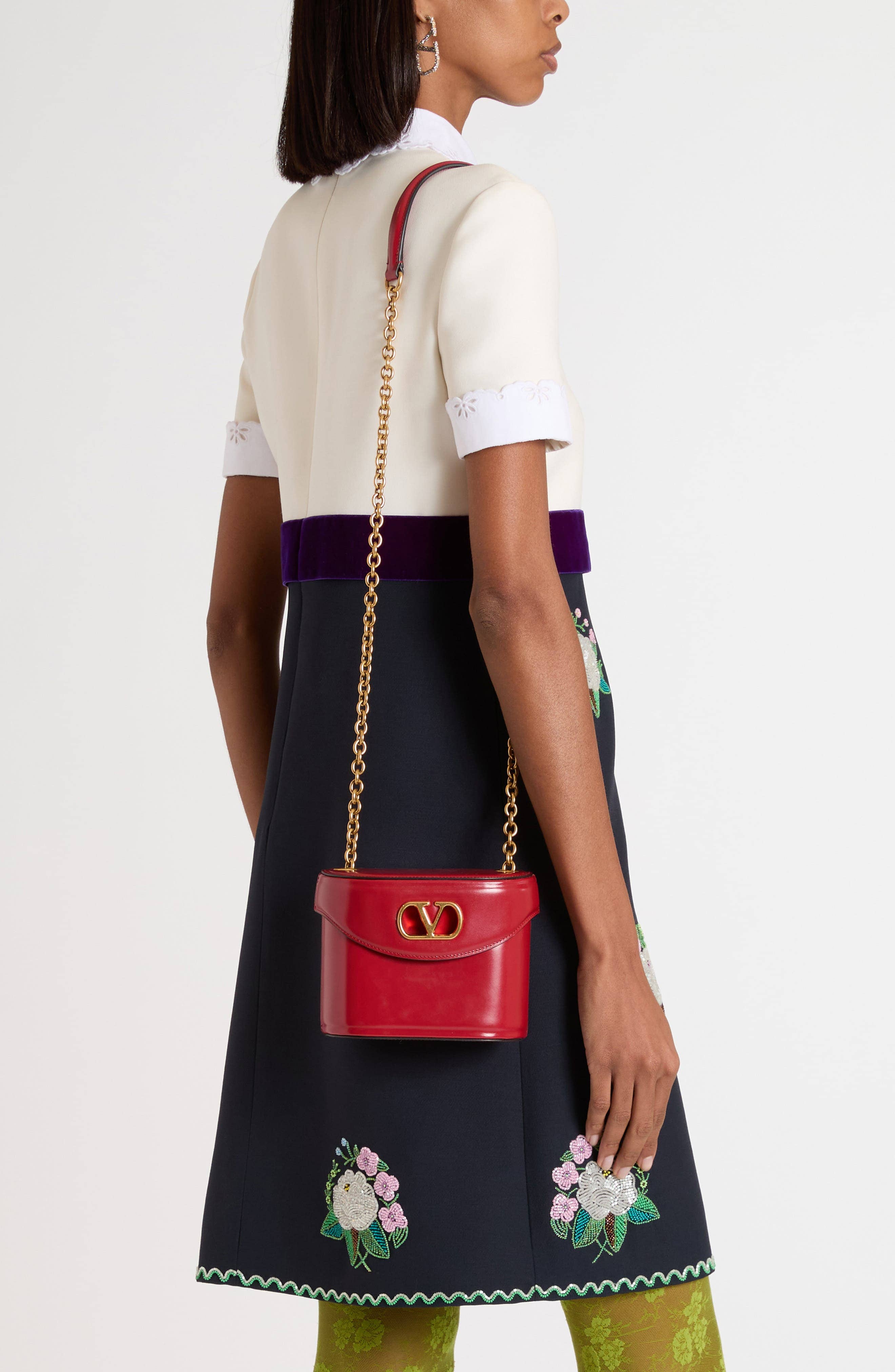 Valentino Garavani DeVain Top Handle Women's bags Rouge Pure Nappa Lambskin New