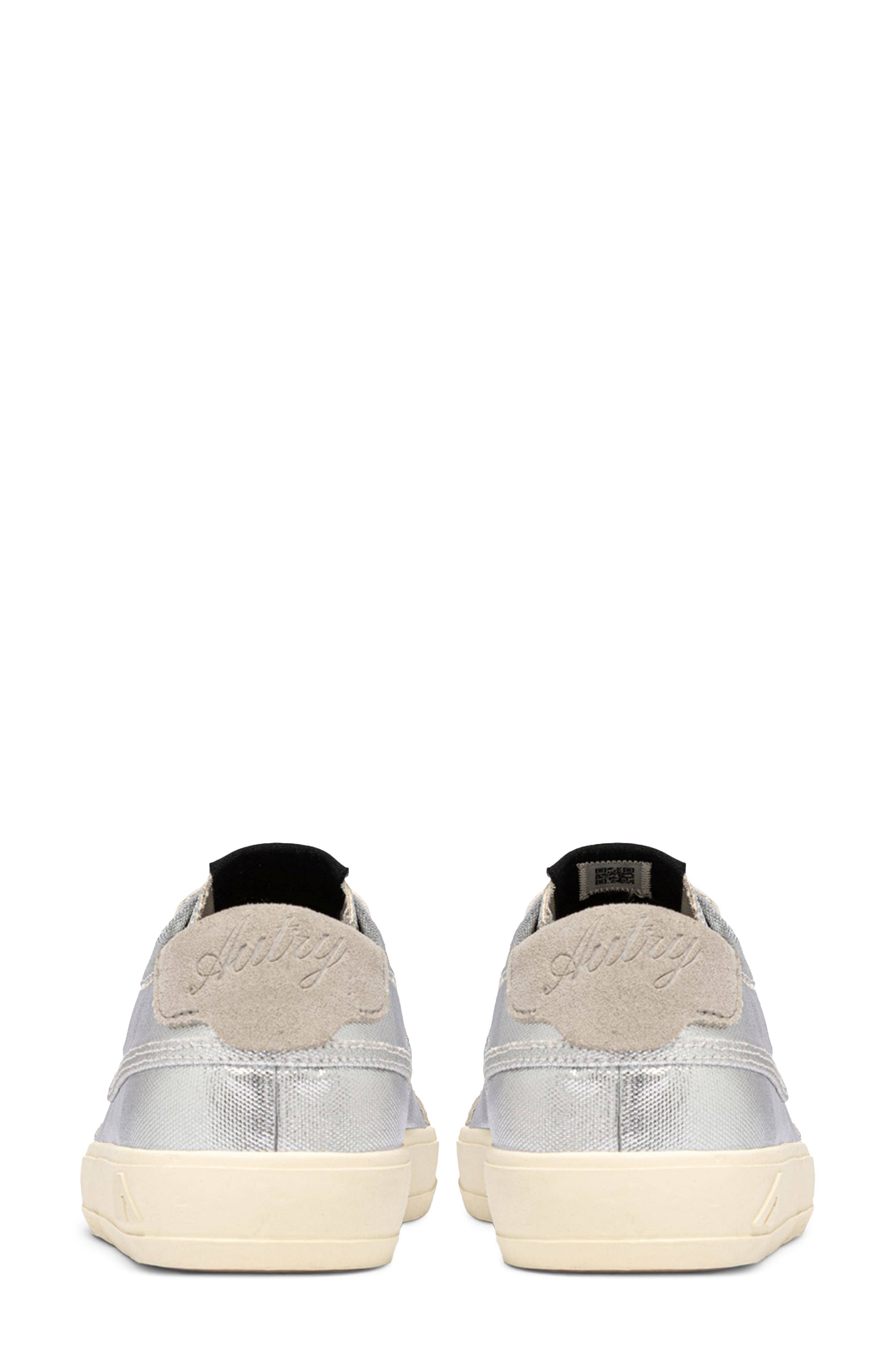Autry Windscape Low Leather Sneaker Silver Full Size Run New