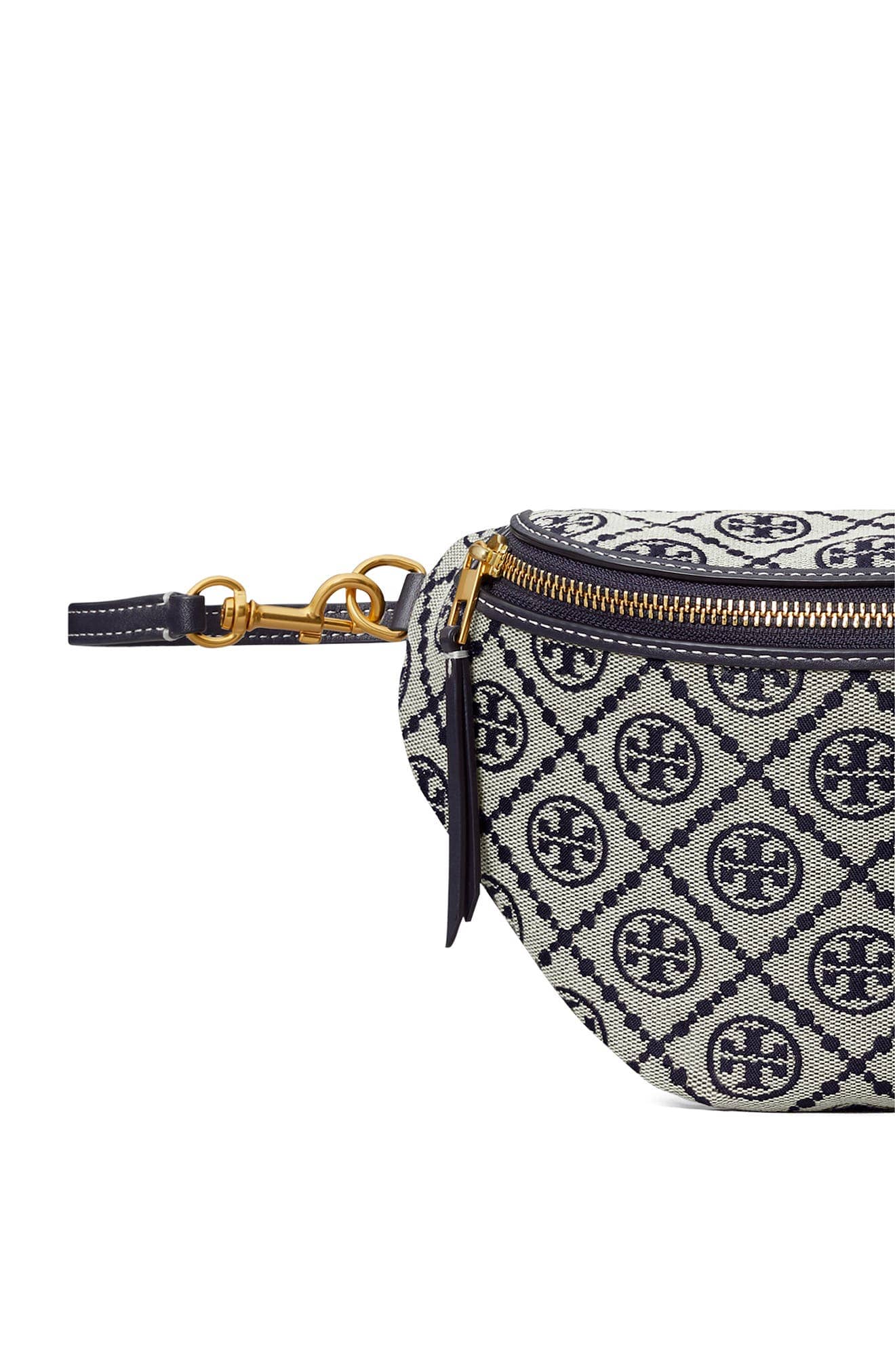 Tory Burch T Monogram Belt Bag Women's bags Black Jacquard New