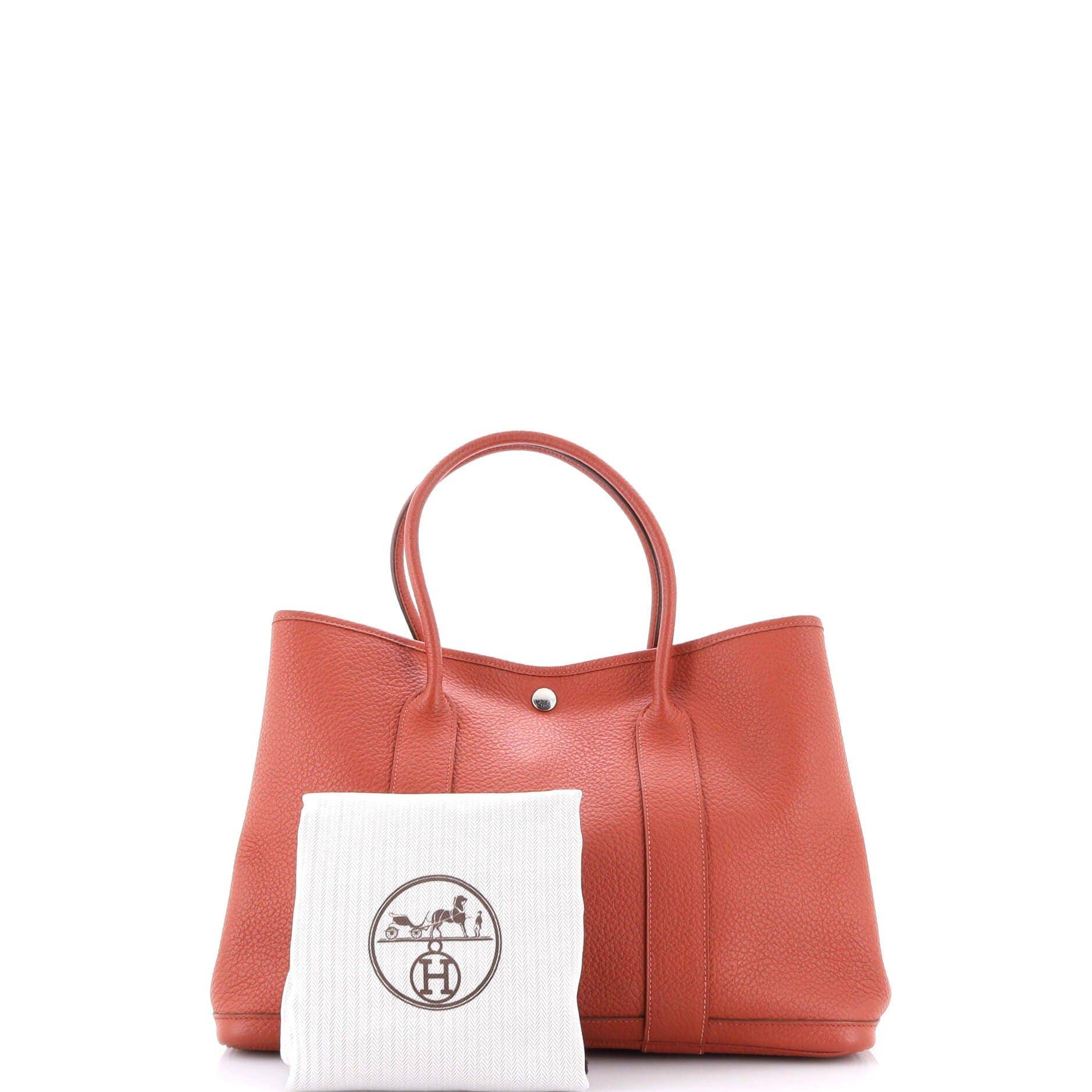 Hermès Garden Party Women's bags 36 Unspecified Toile & Leather Palladium New