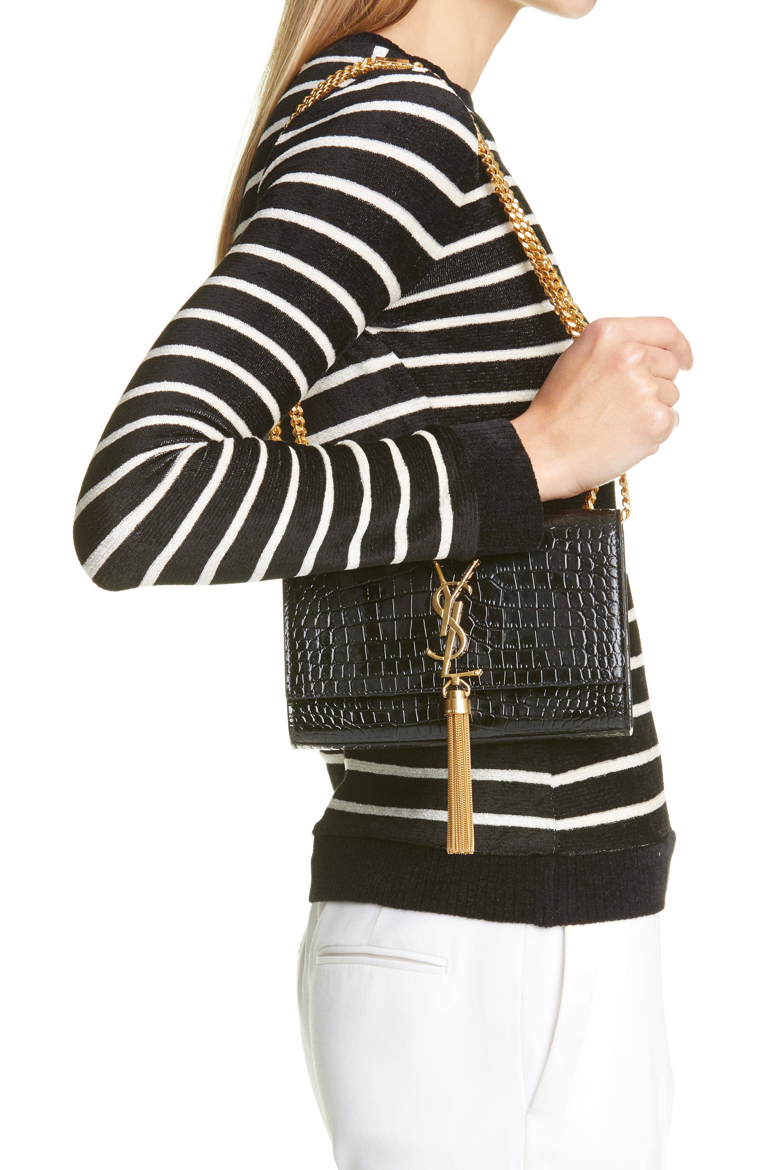 Saint Laurent Kate Shoulder Bag Women's bags Small Black Unspecified Gold New