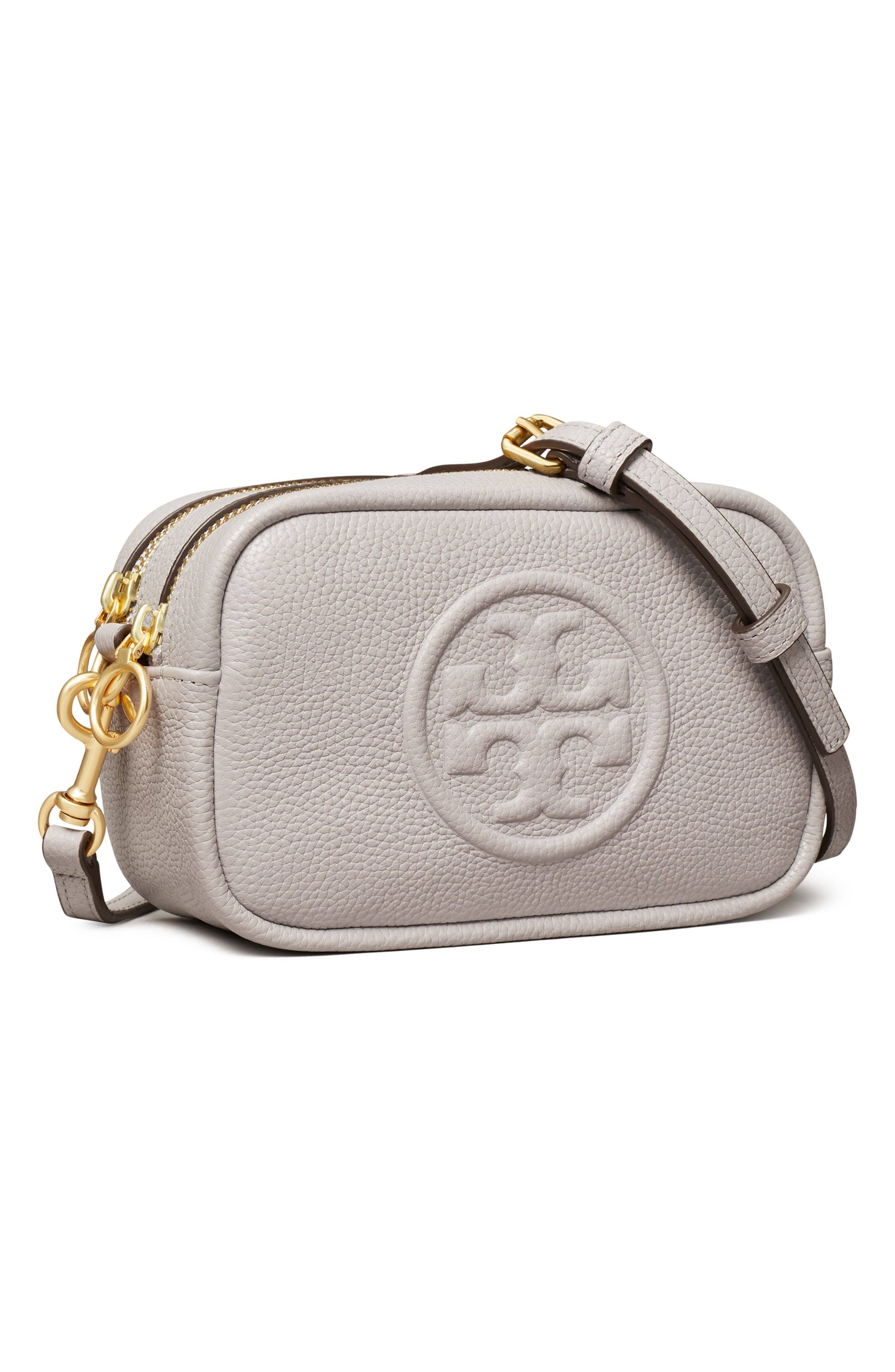 Tory Burch Perry Crossbody Women's bags Unspecified Silver Maple Suede New
