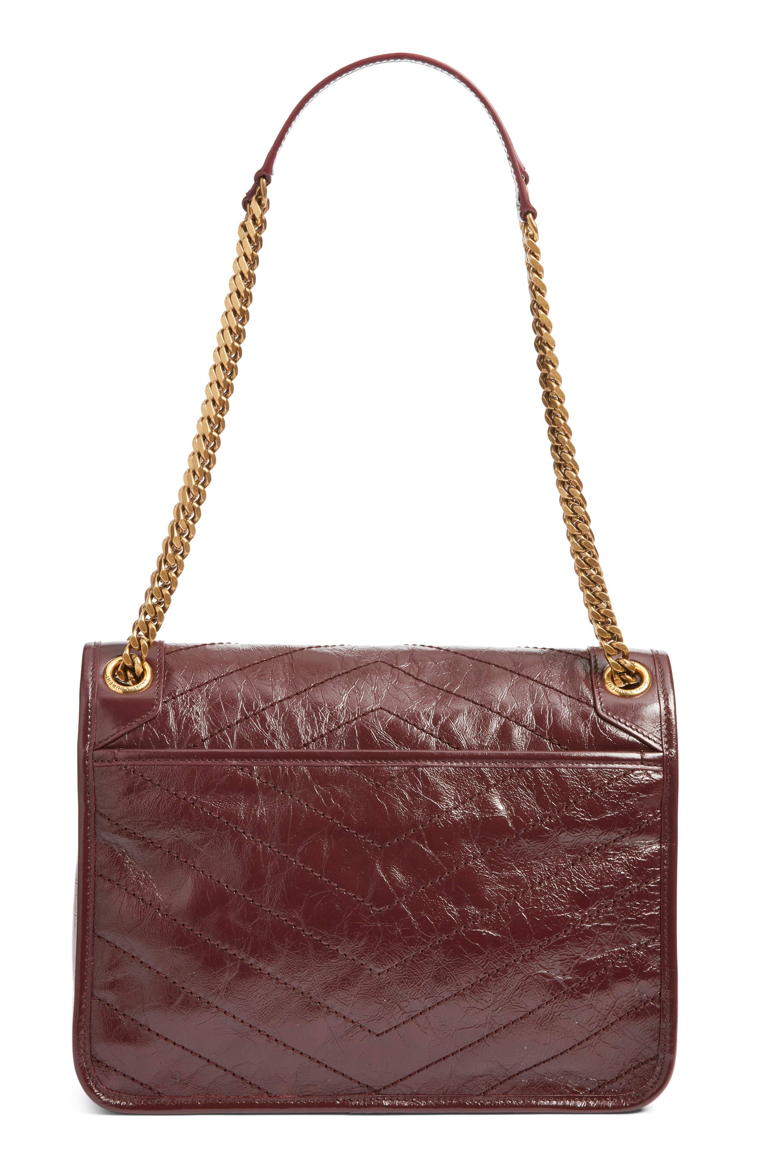 Saint Laurent Niki Shoulder Bag Women's bags Medium Rouge Legion Unspecified Gold New