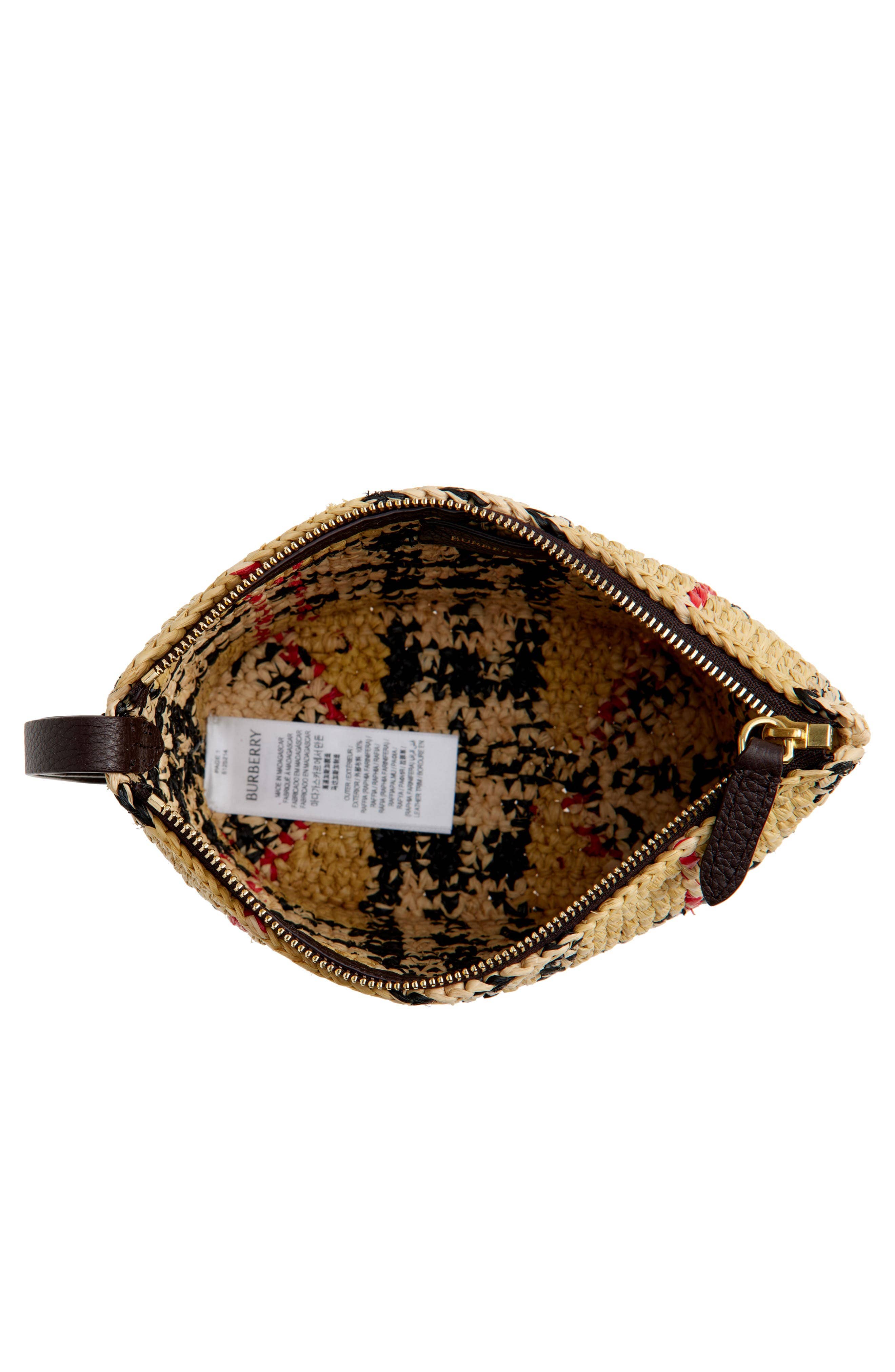 Burberry Margate Pouch Women's bags Sand Raffia New