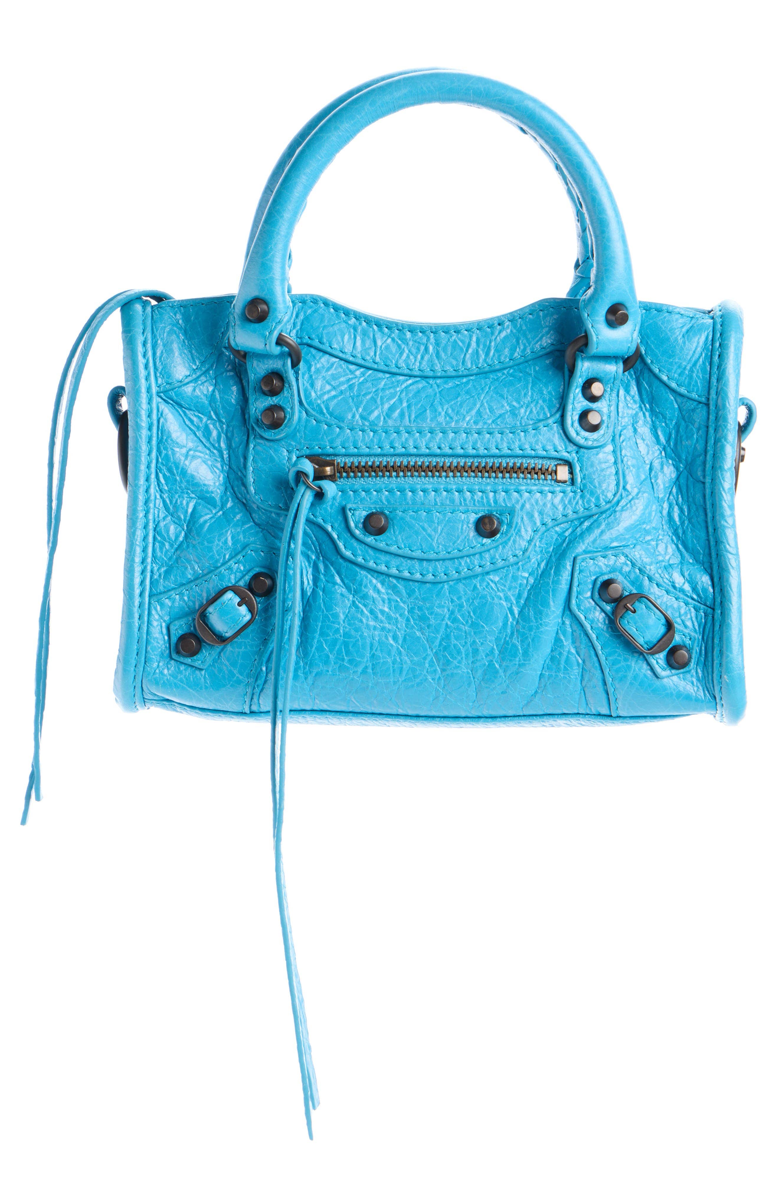 Balenciaga Le City Crossbody Women's bags Nano Blue Leather Unspecified New