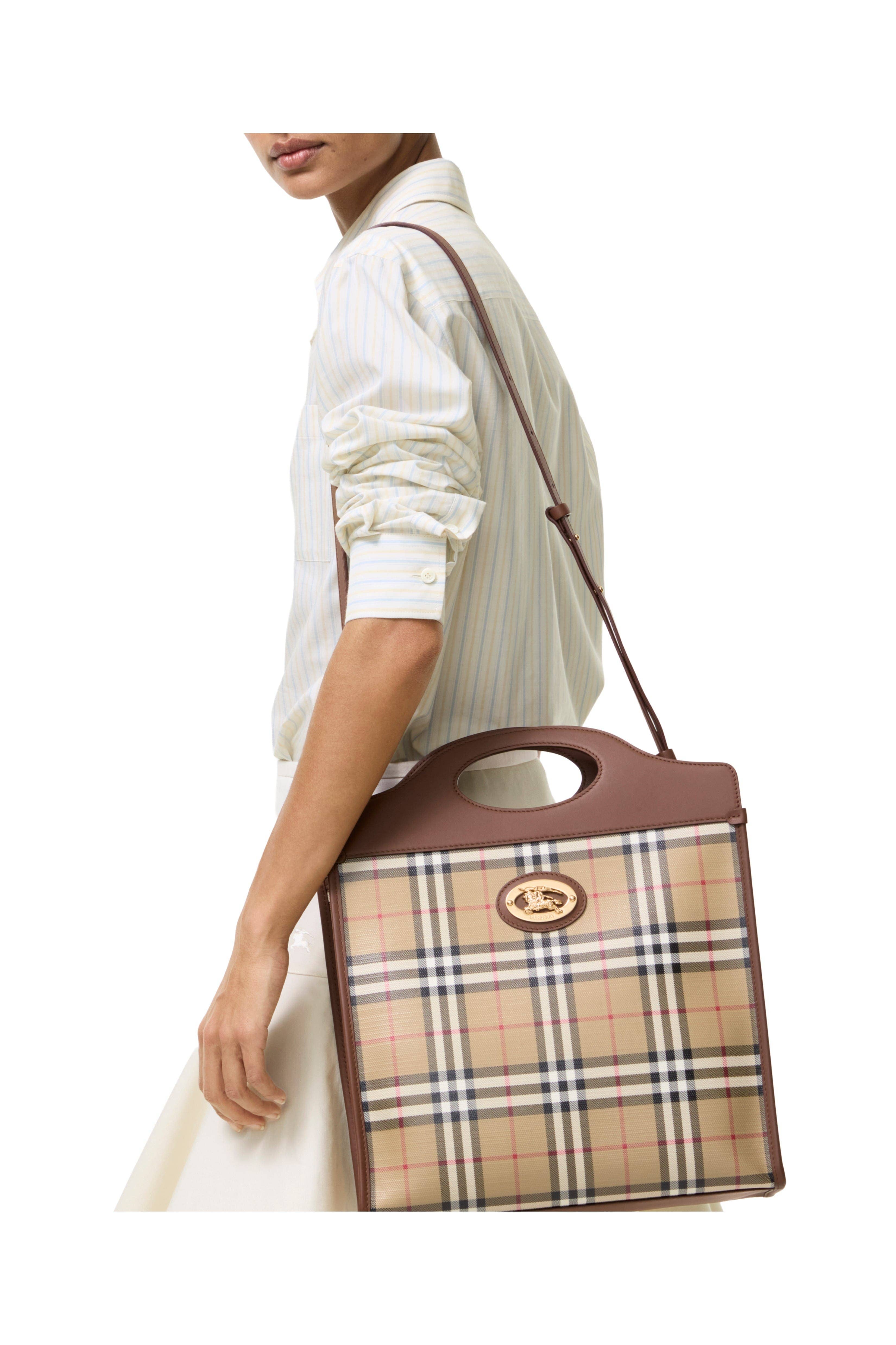 Burberry Pocket bag Top Handle Women's bags Mini Archive Beige Canvas New