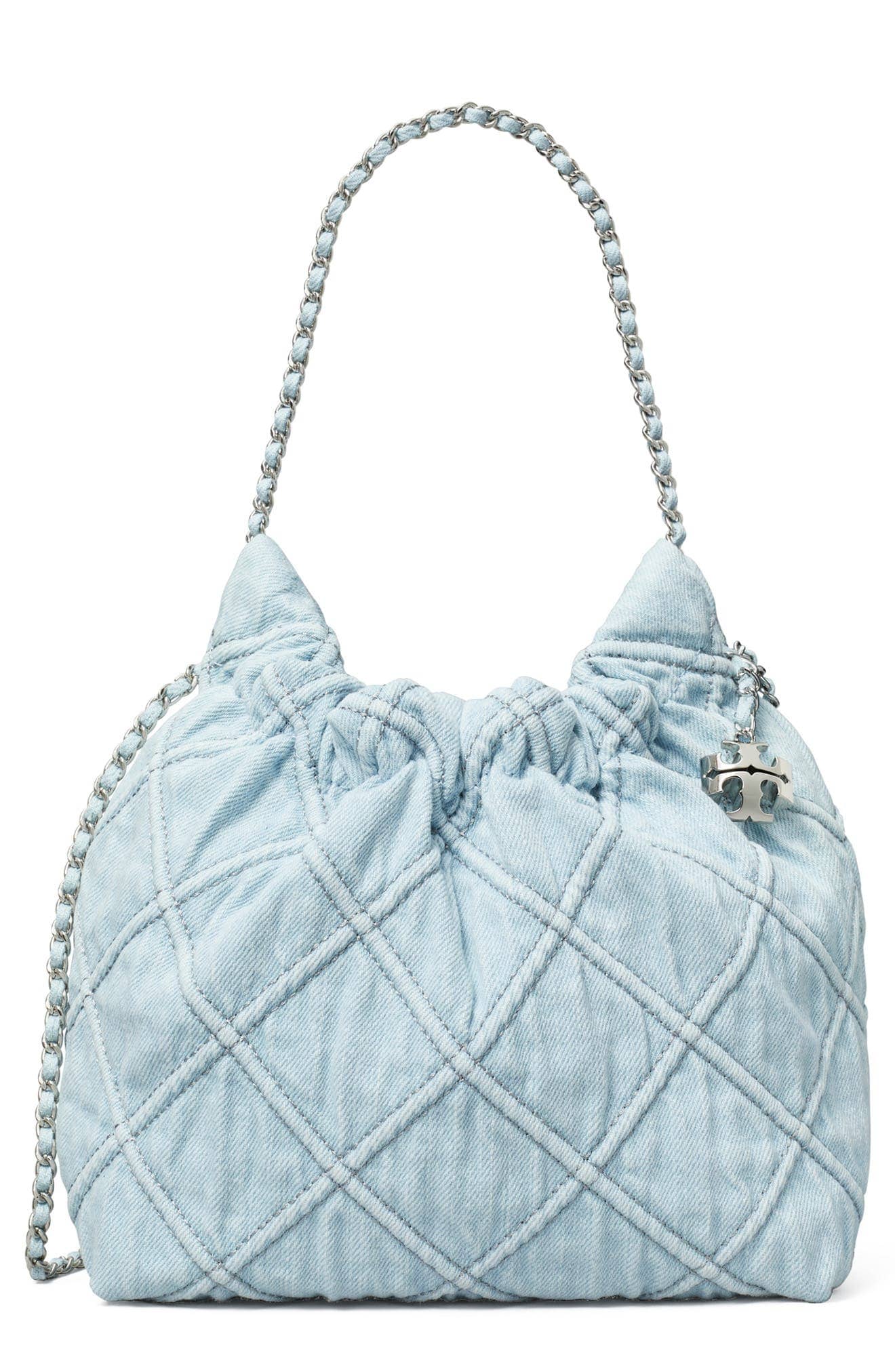 Tory Burch Fleming Shoulder Bag Women's bags Mini Silver Maple Metallic New