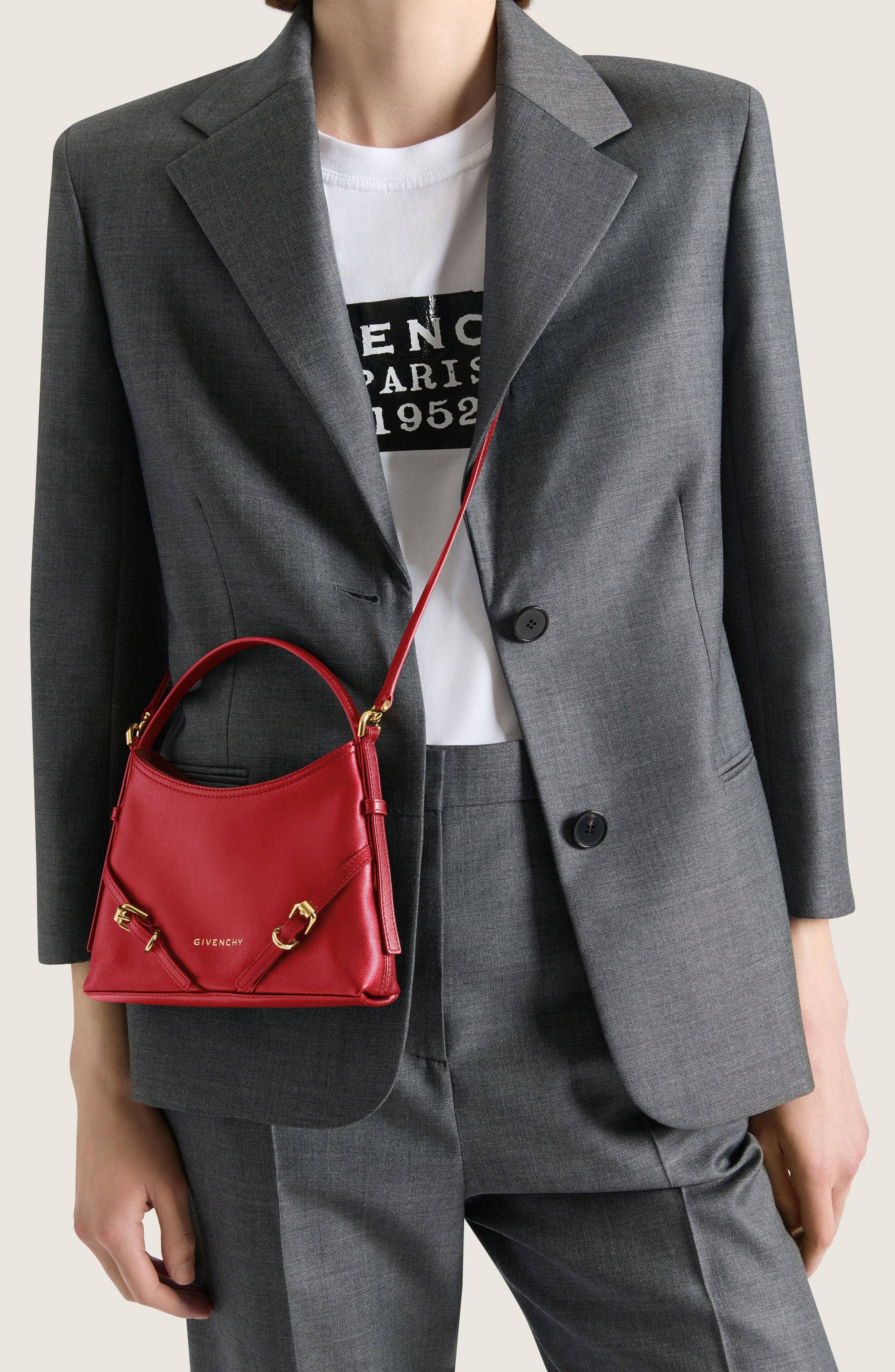 Givenchy Voyou Crossbody Women's bags Nano Deep Red Calfskin New